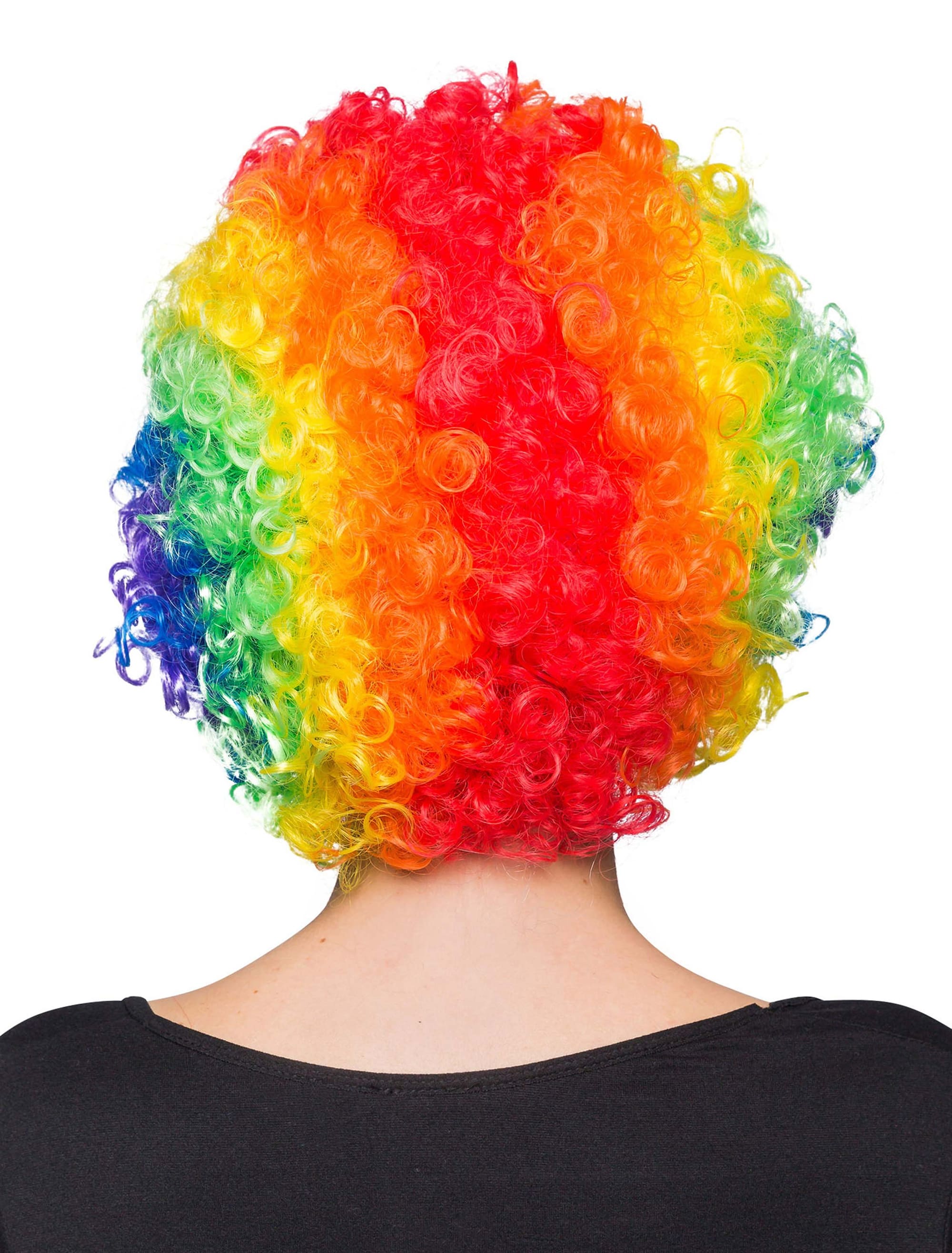 Perücke Clown Locken rainbow one size