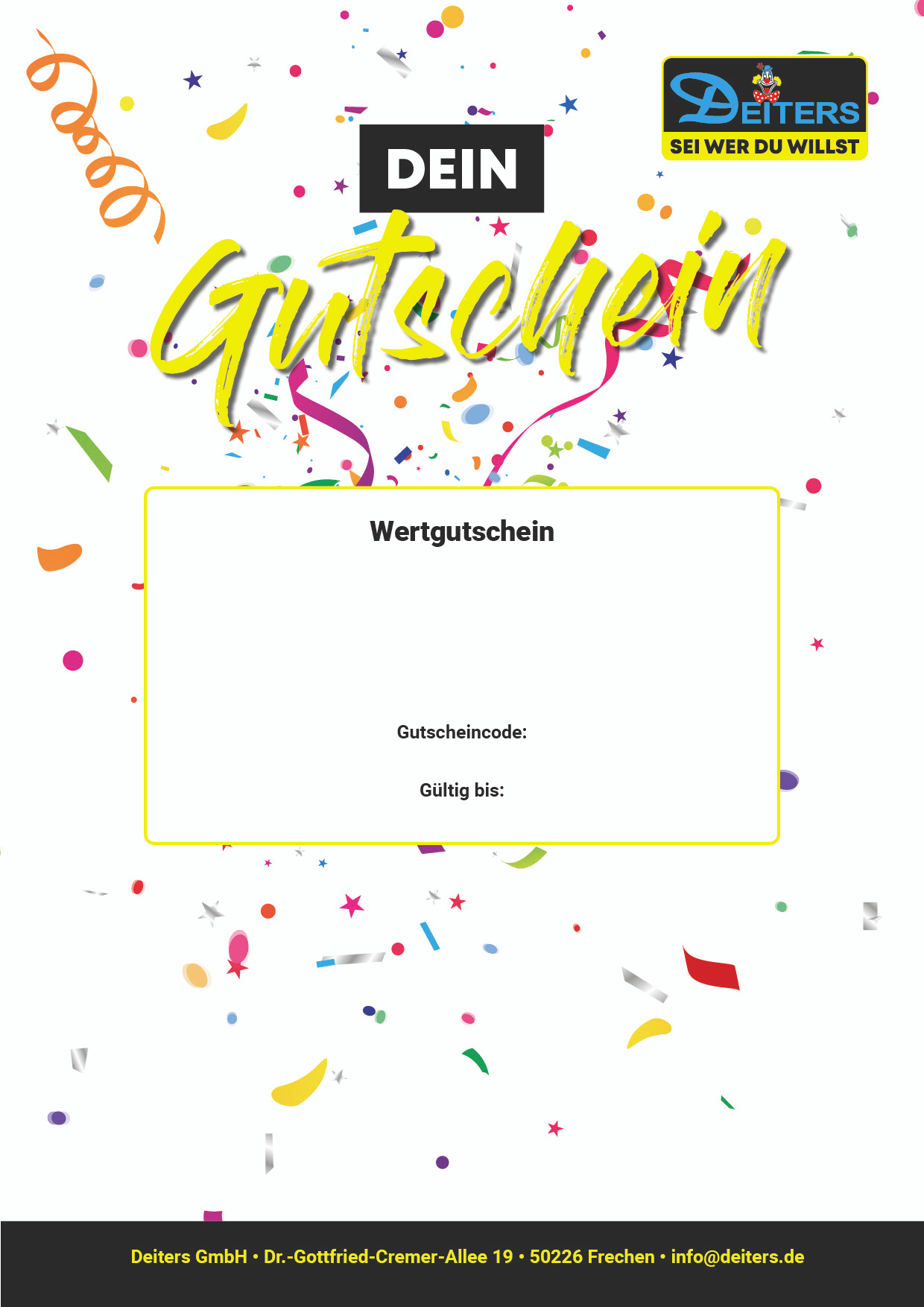 Geschenkgutschein von Deiters