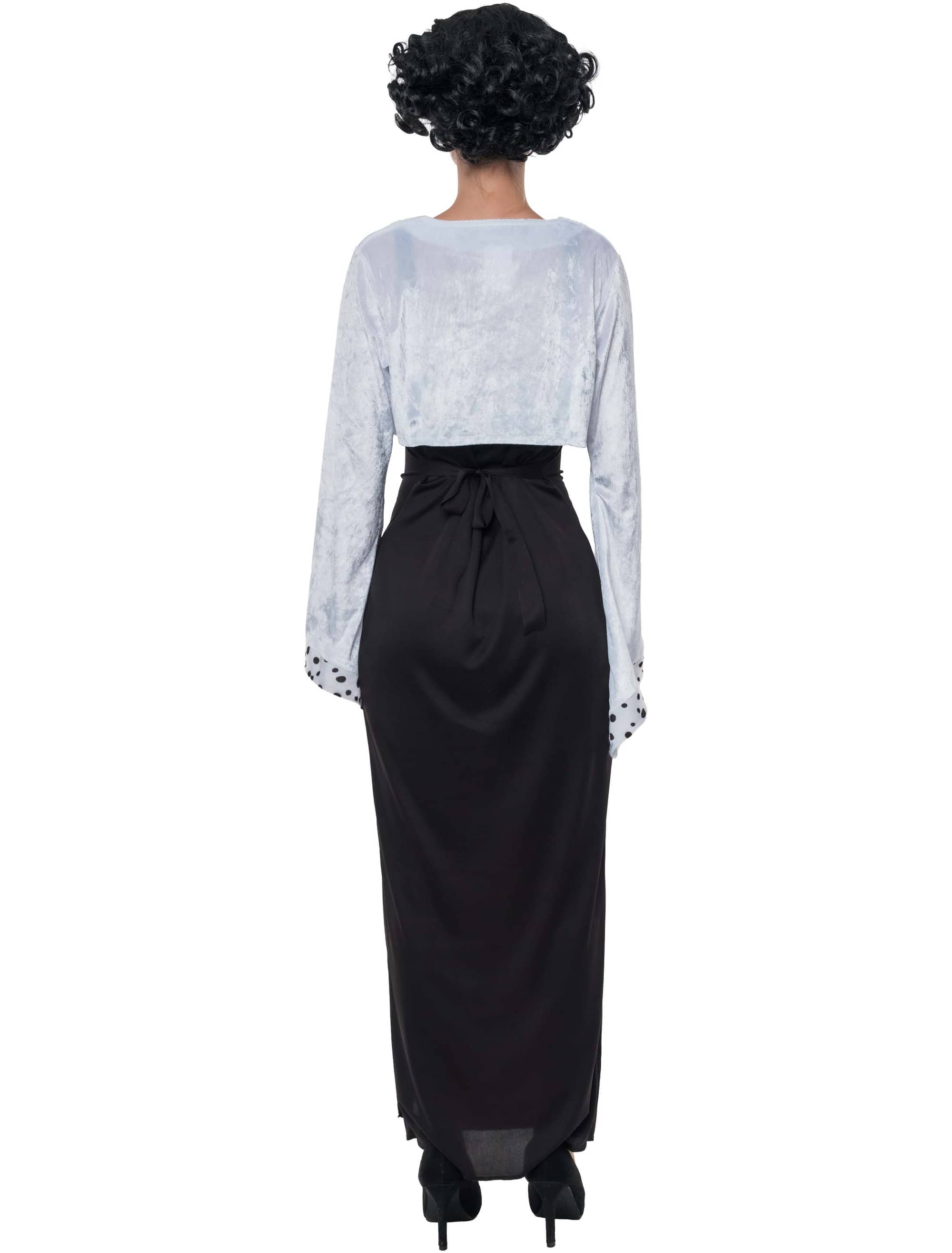 Kleid Dalmatiner 2-tlg. Damen schwarz/weiß S/M