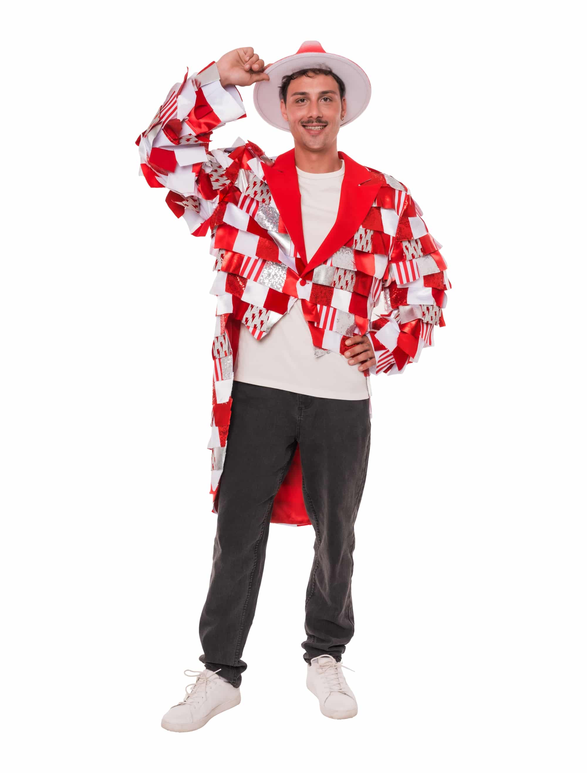 Lappenfrack deluxe Herren rot/weiß 50