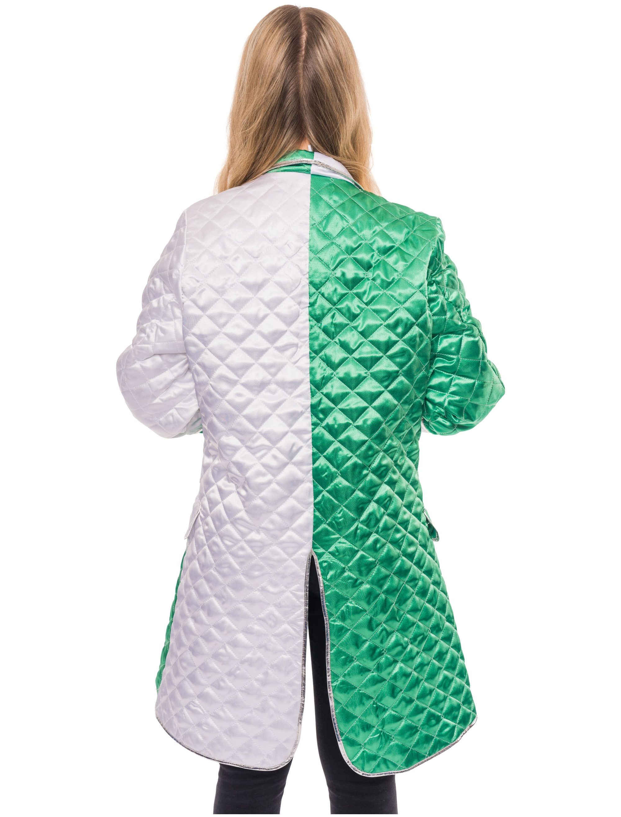 Mantel gesteppt Damen grün/weiß 2XL