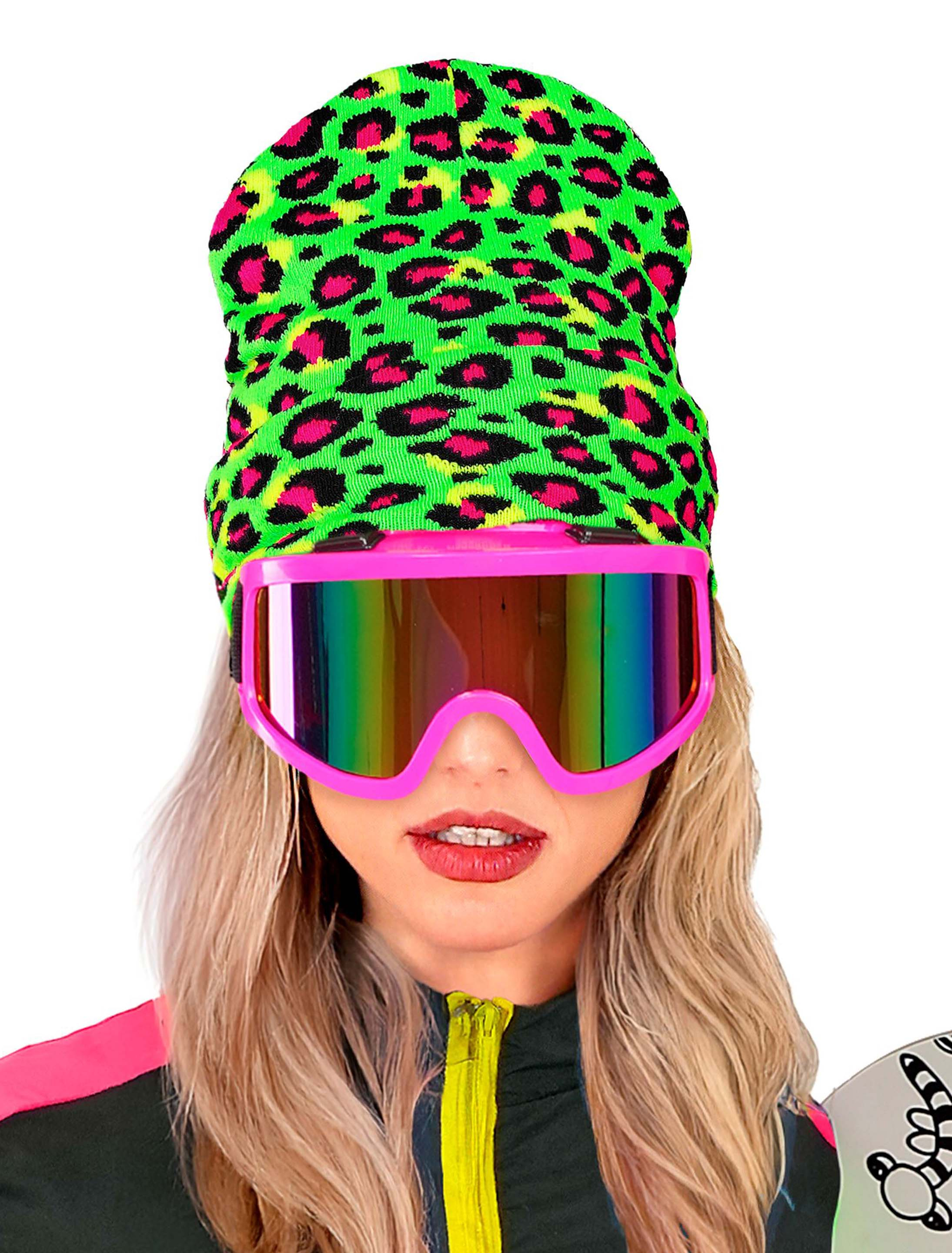 Beanie Après-Ski mit UV-Effekt neongrün