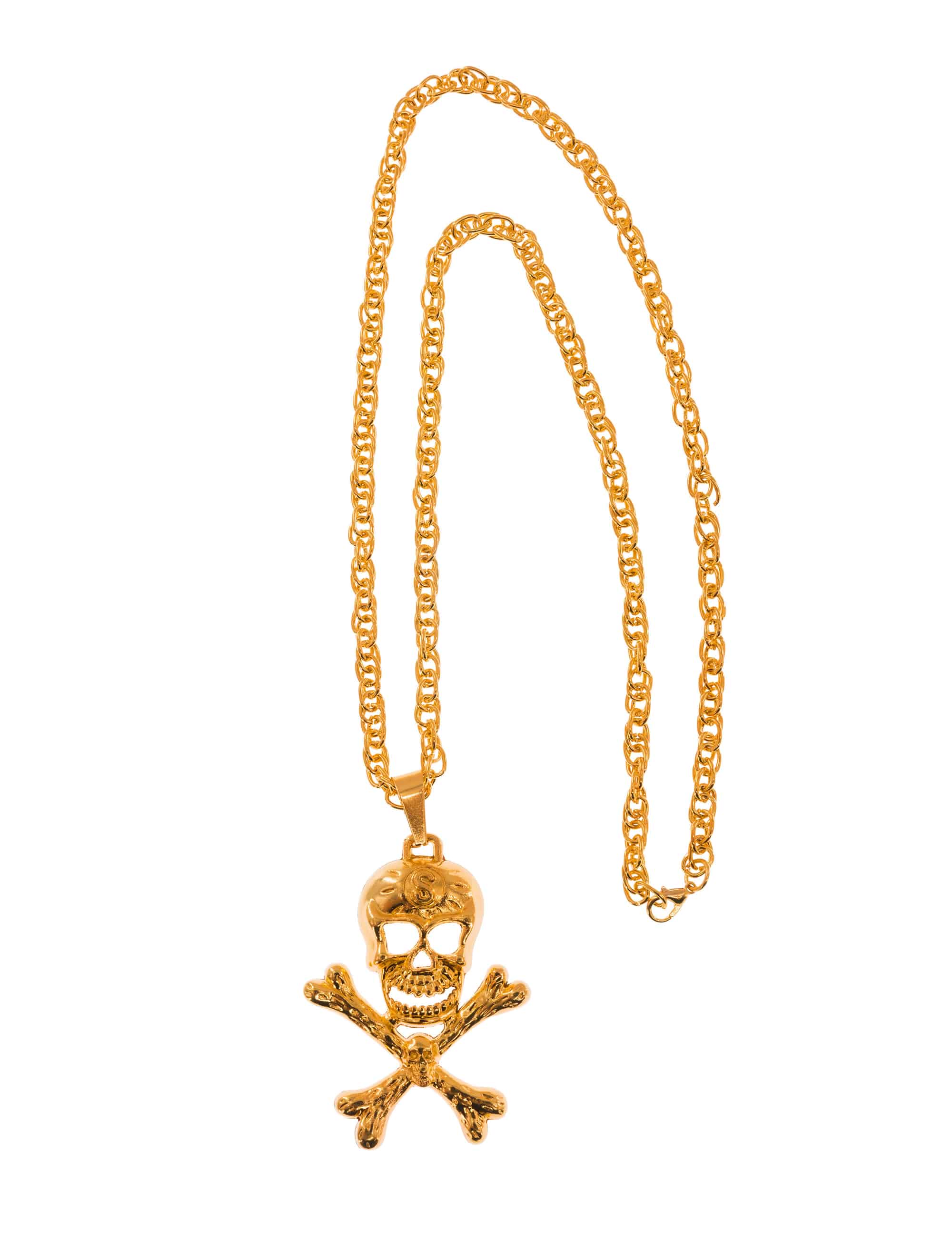 Halskette Totenkopf gold