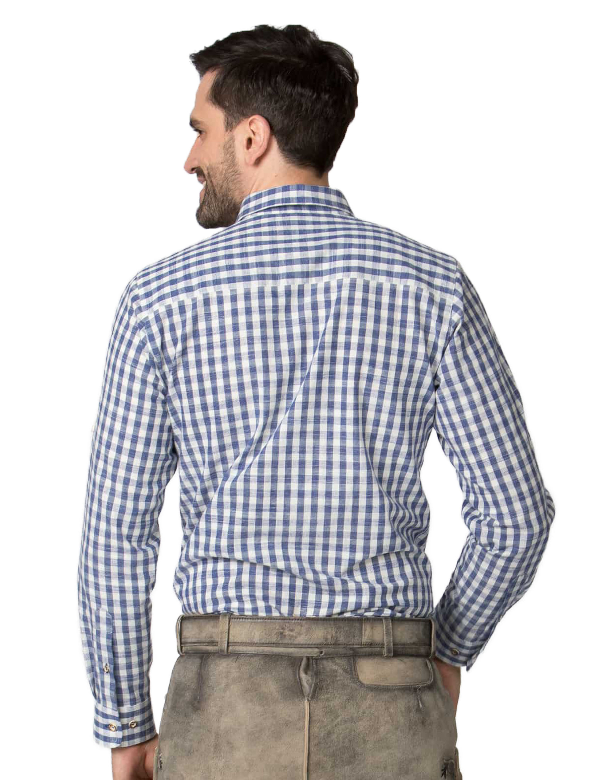 Trachtenhemd Marco Herren blau M