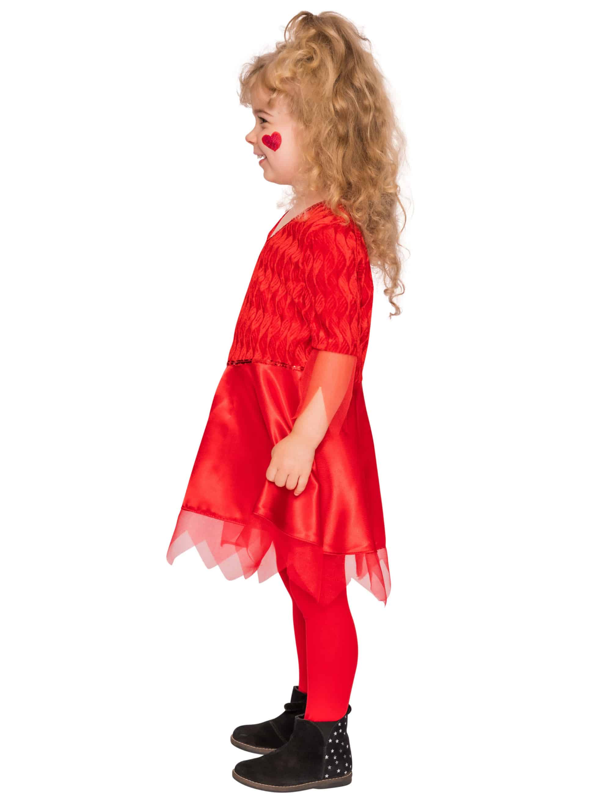 Kleid Teufel Kinder Mädchen rot 104
