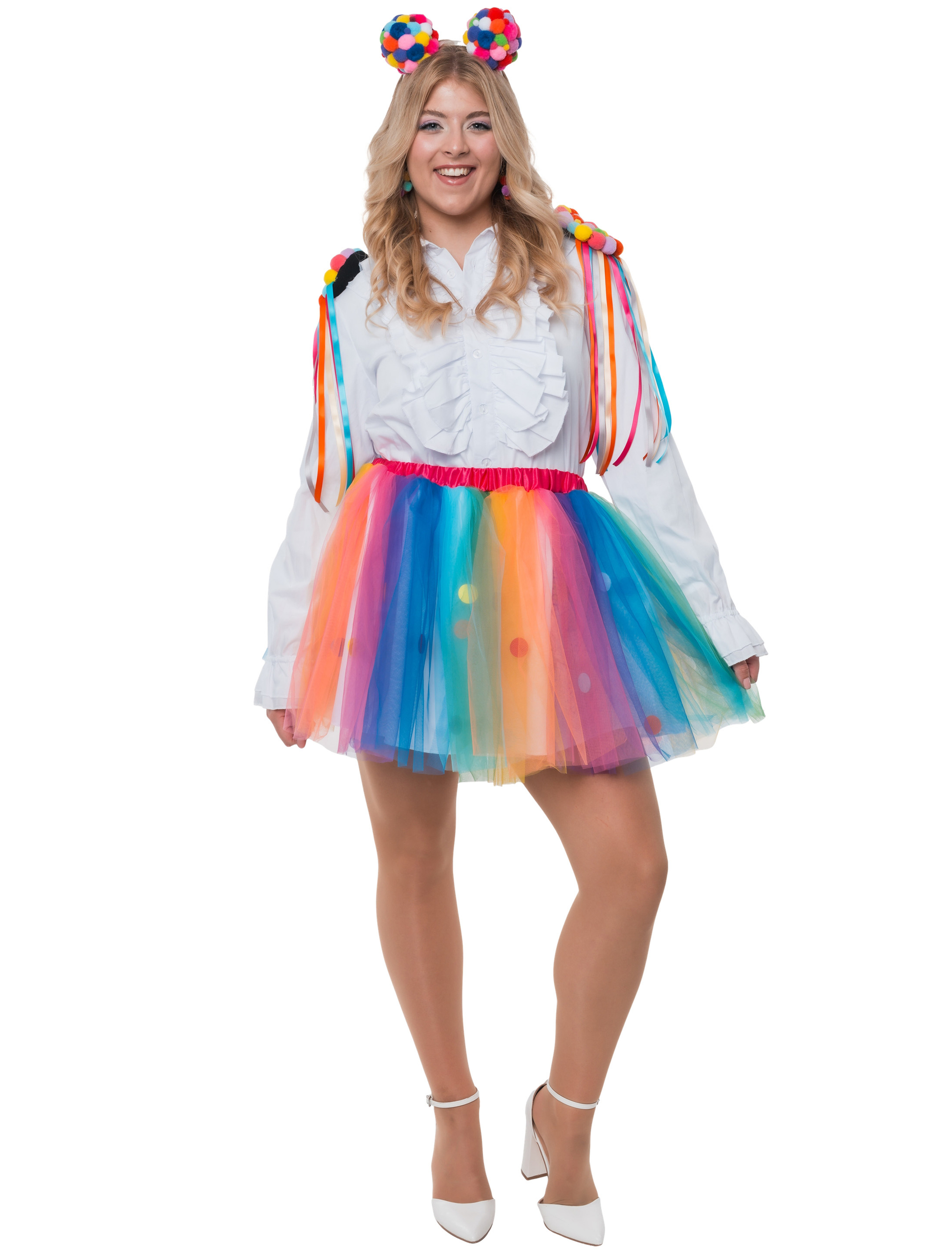 Petticoat mit Punkten Damen bunt one size