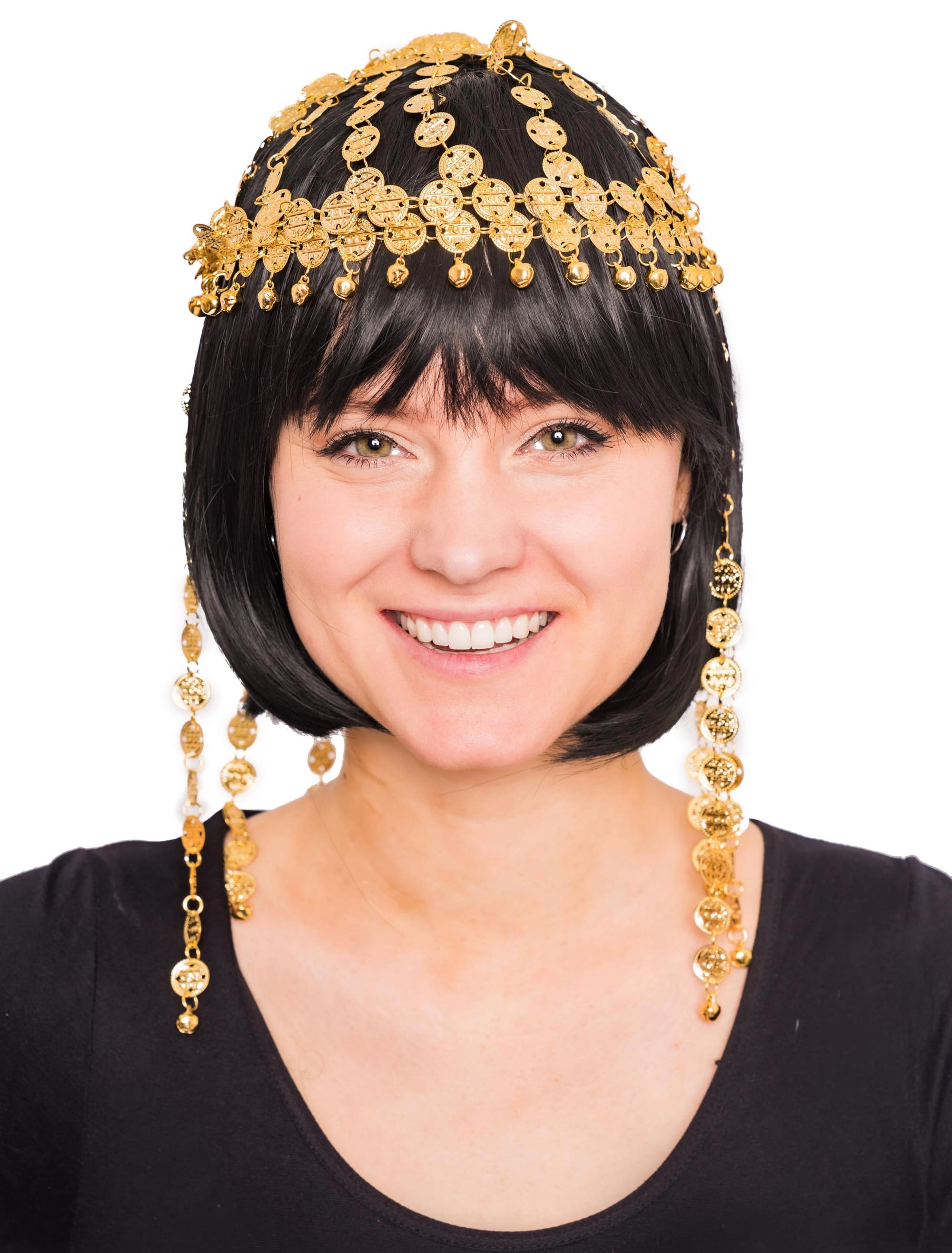 Kopfschmuck mit Münzen gold