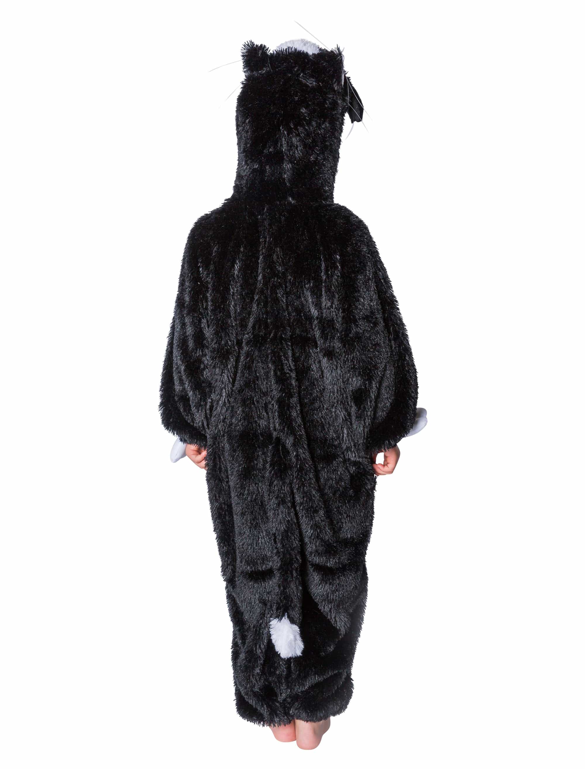 Plüsch Overall Katze Kinder schwarz 104