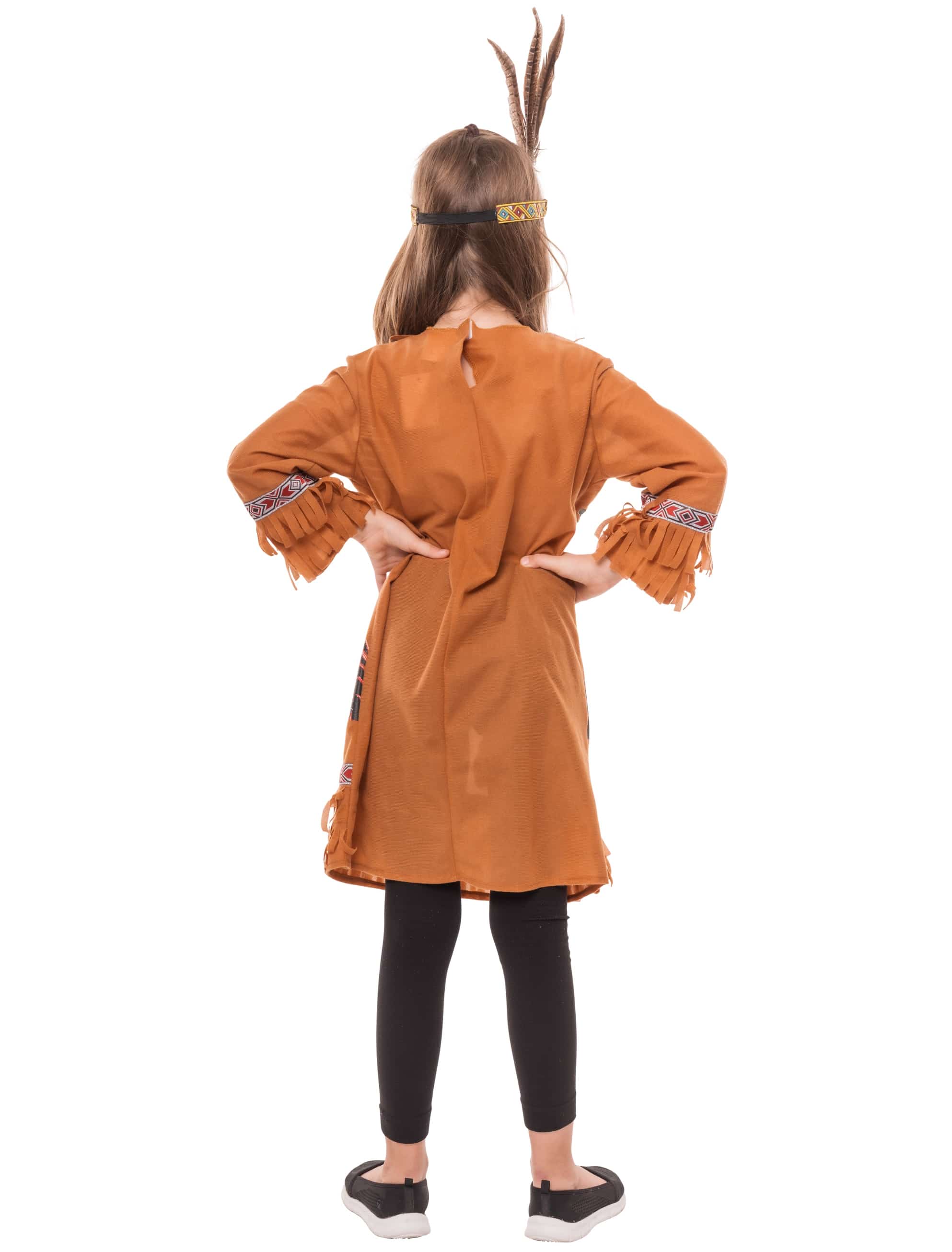 Kleid Native American Kinder braun 4-6 Jahre