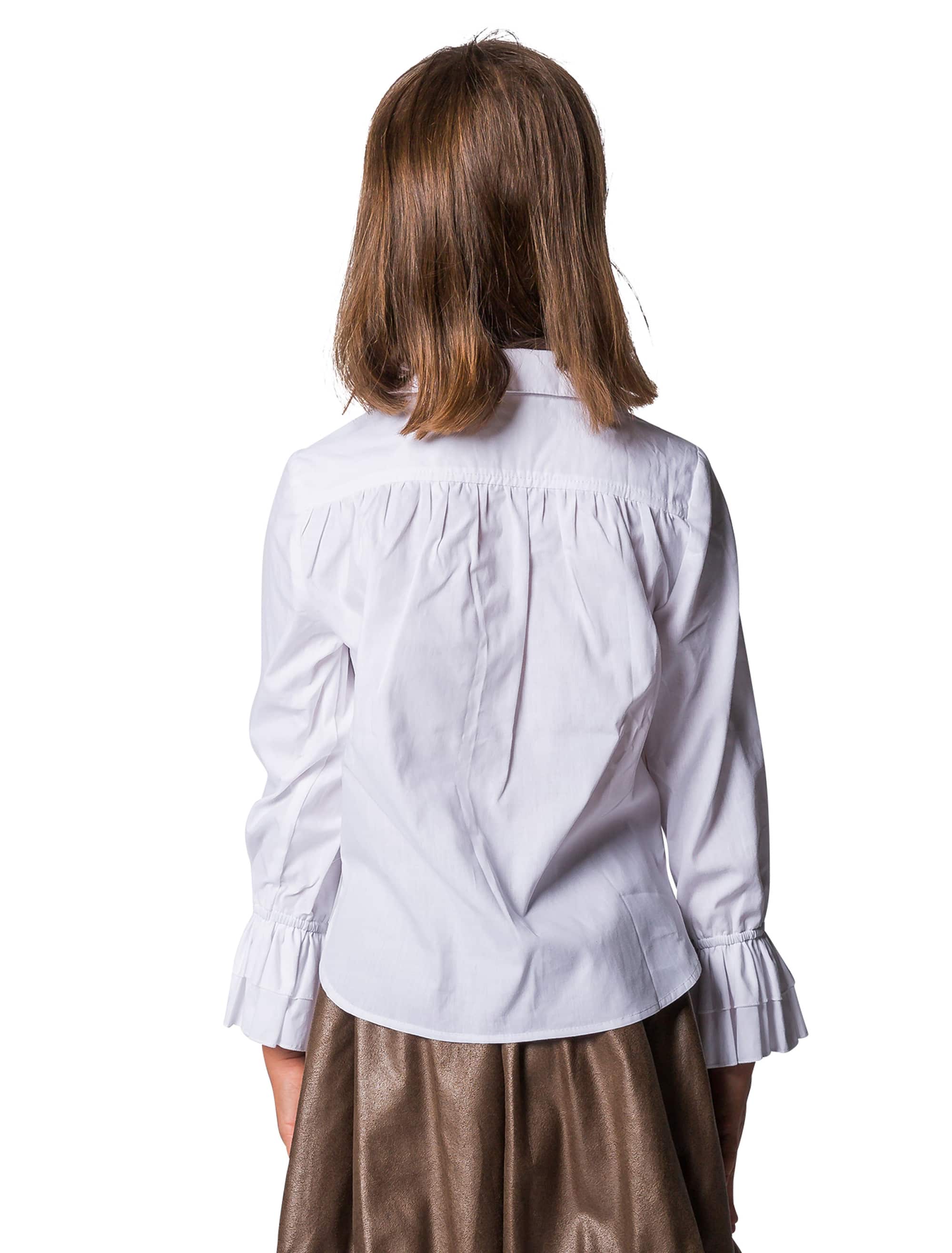 Rüschenhemd Kinder weiß 116