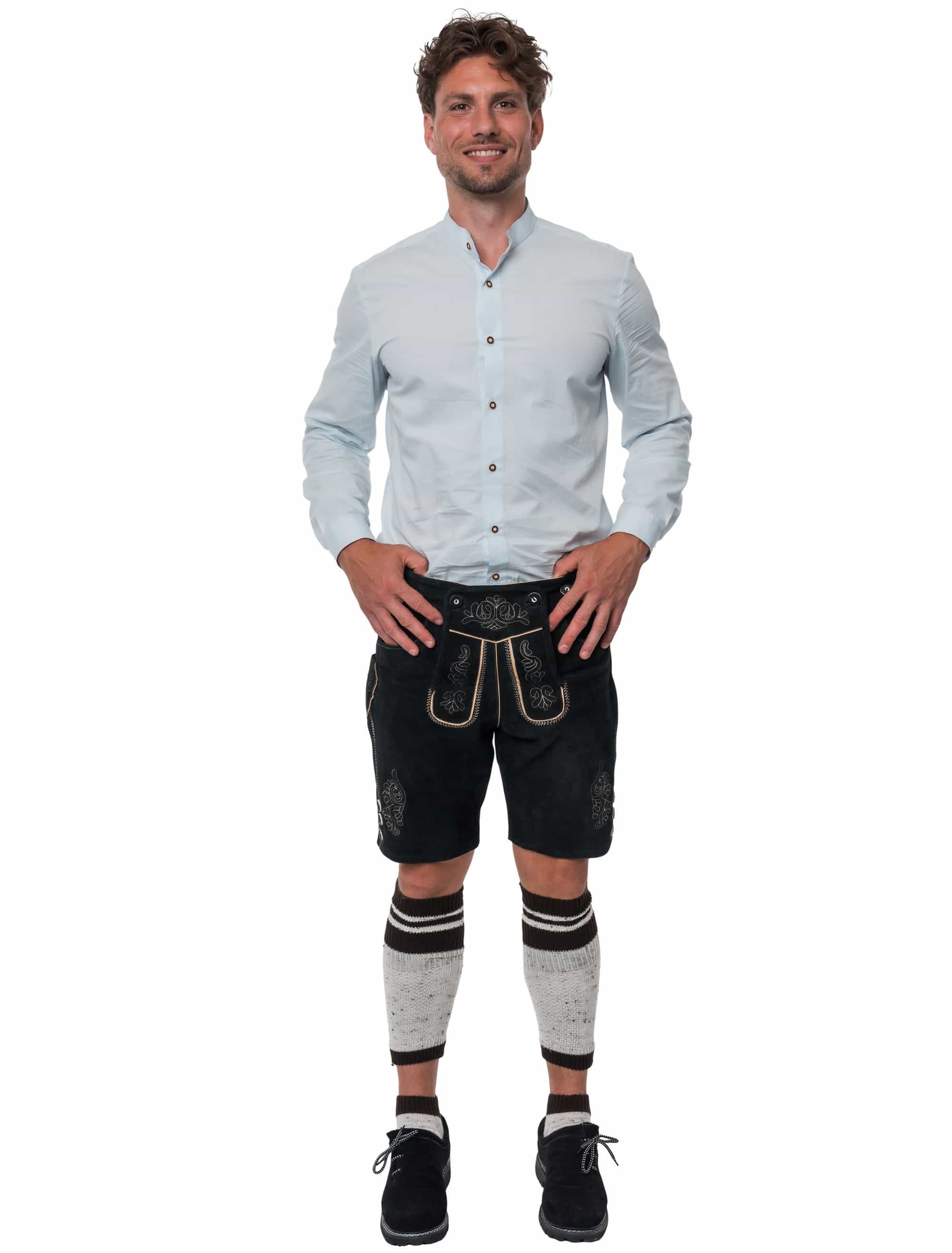 Lederhose Seppl Herren schwarz 5XL