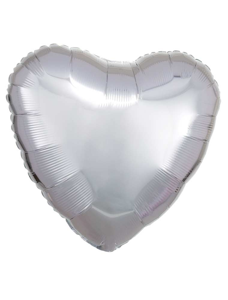 Folienballon Herz 43cm S silber