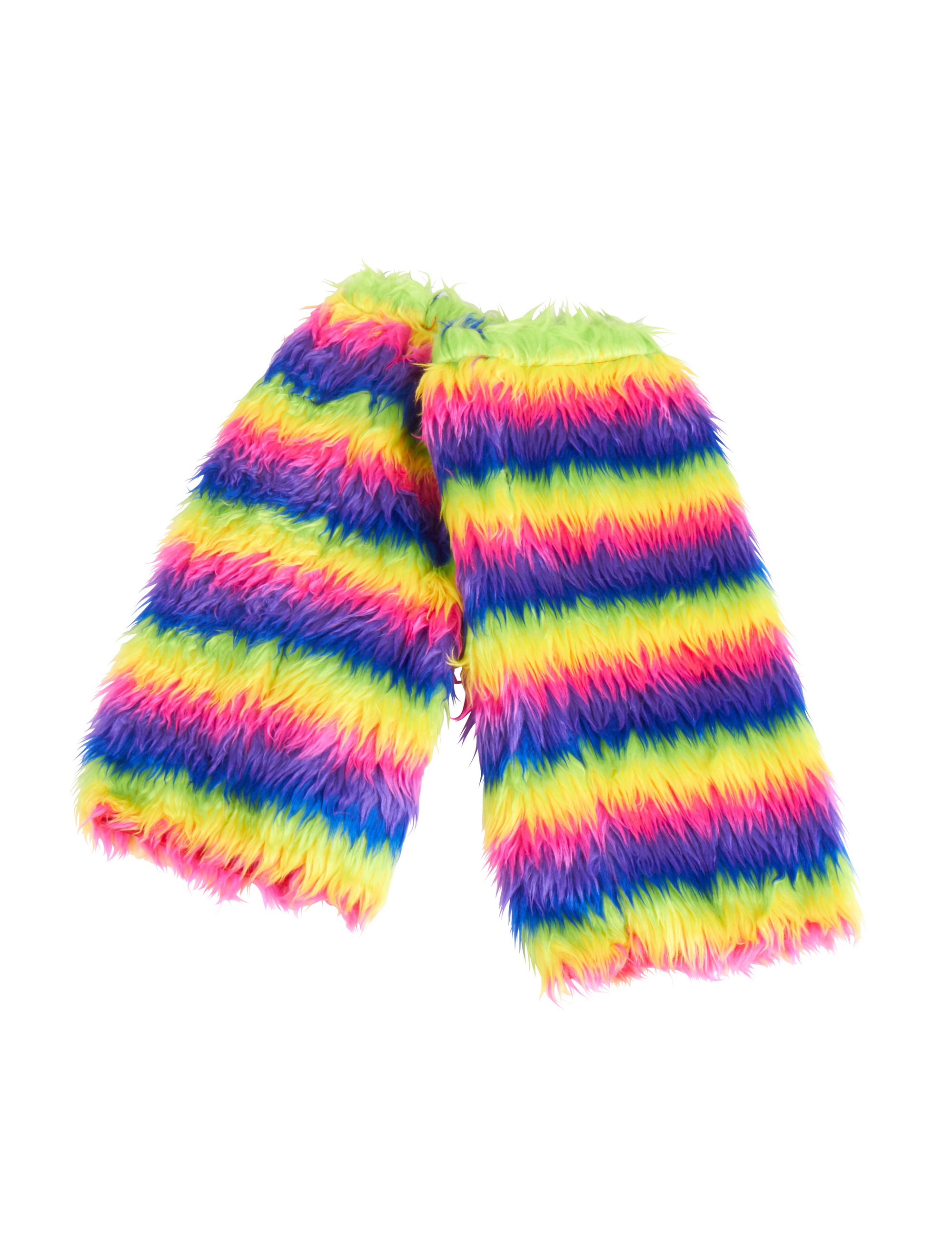 Beinstulpen Plüsch rainbow one size