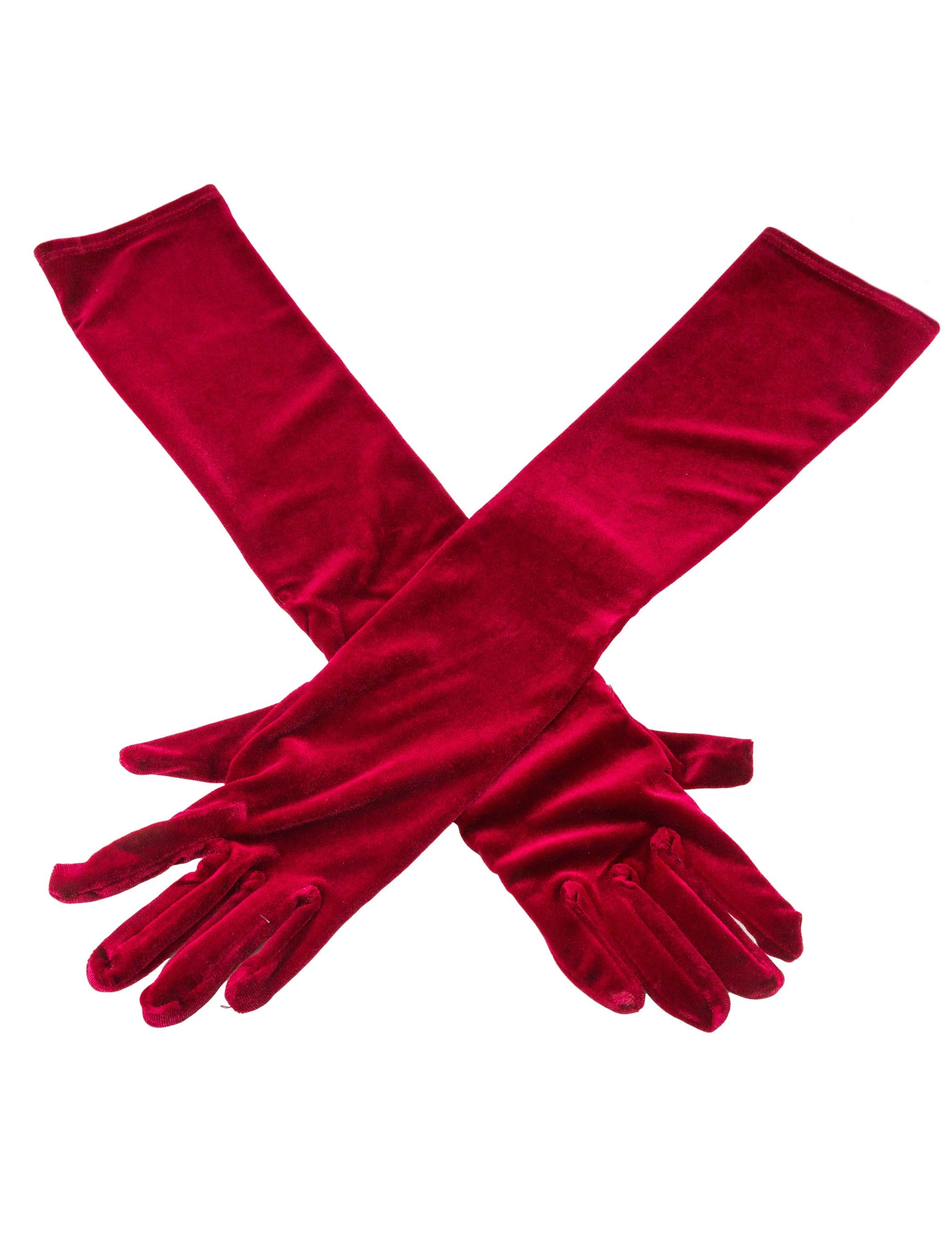 Handschuhe Samt 52cm bordeaux