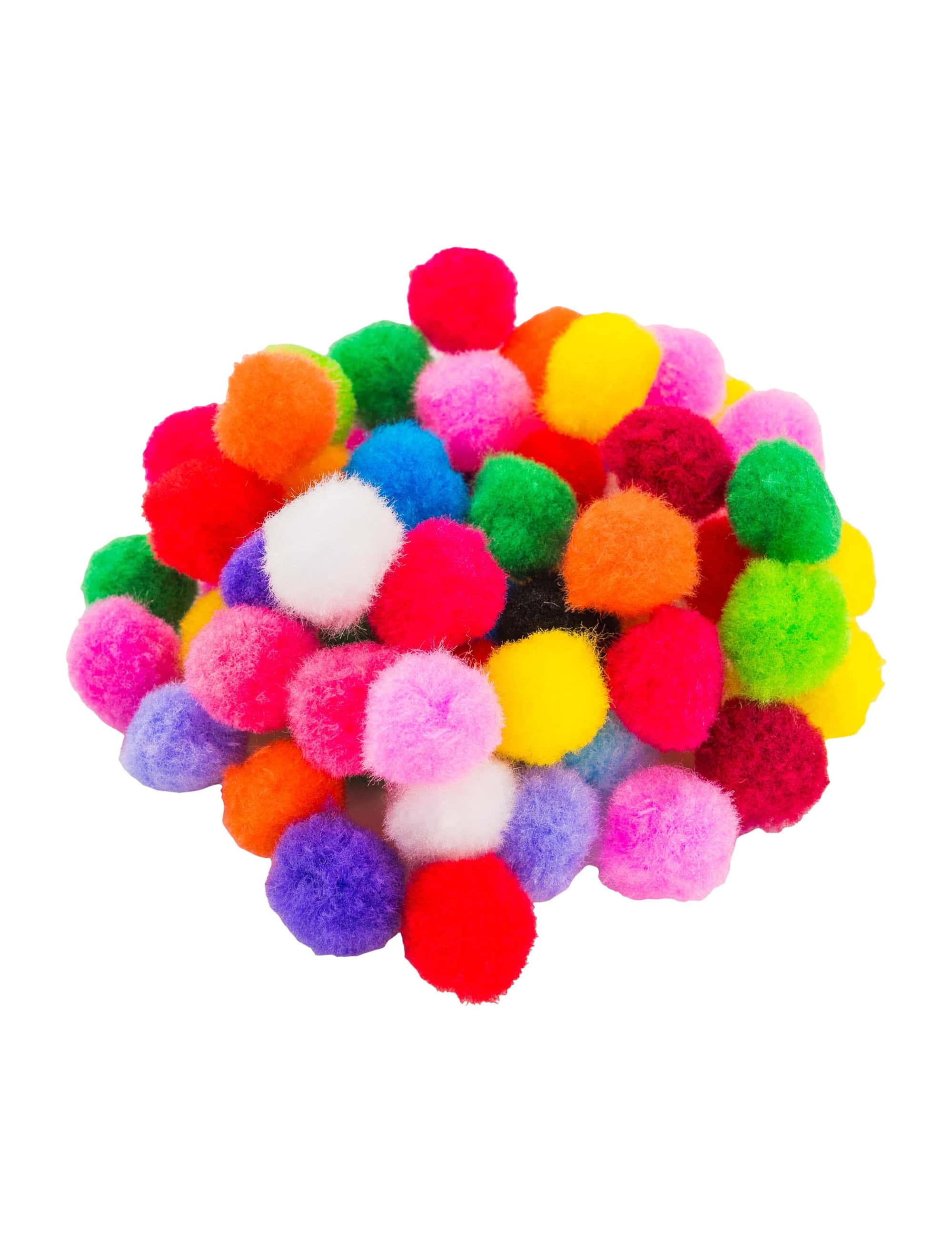Pompoms 500 Stück bunt