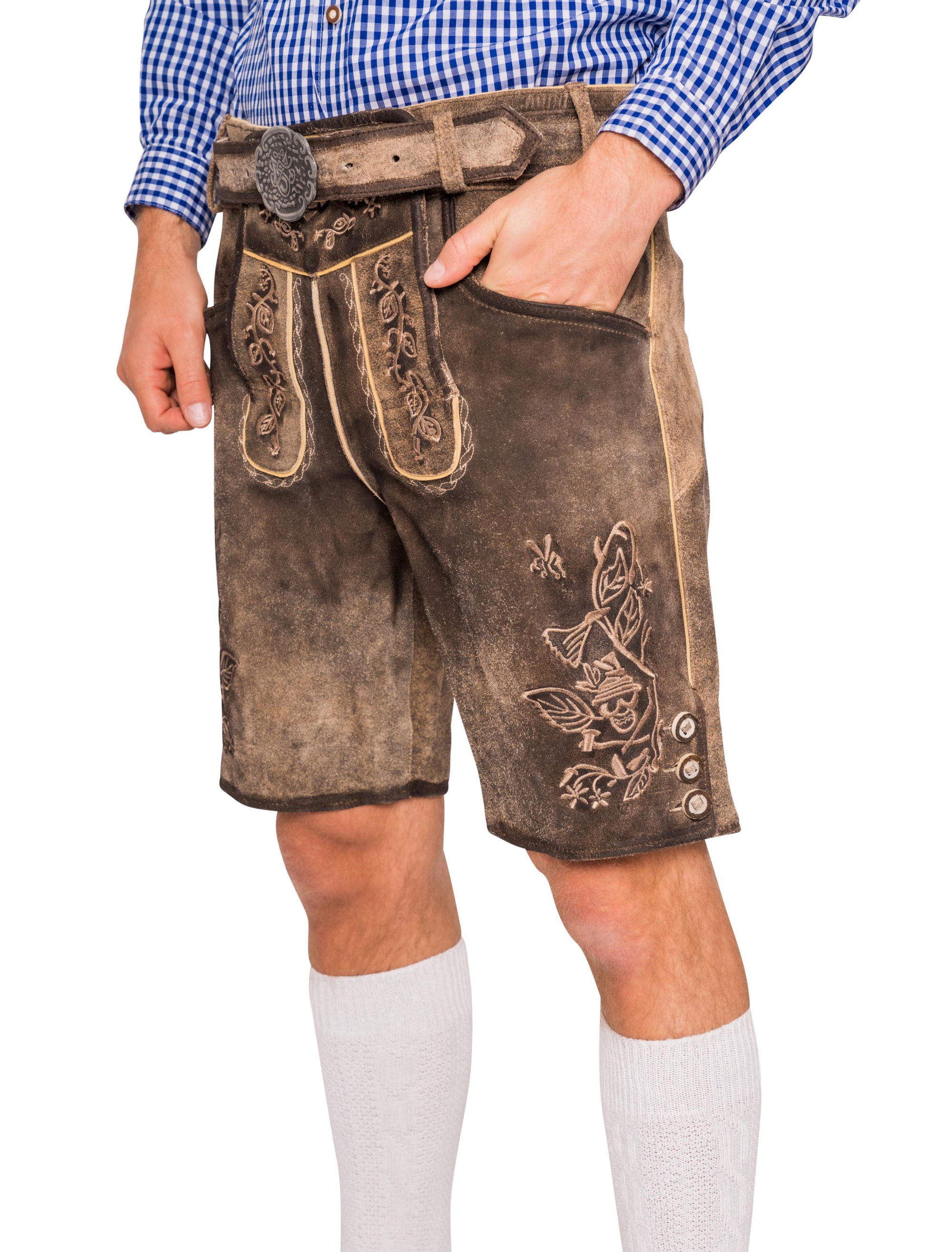 Lederhose Tino Herren braun 3XL