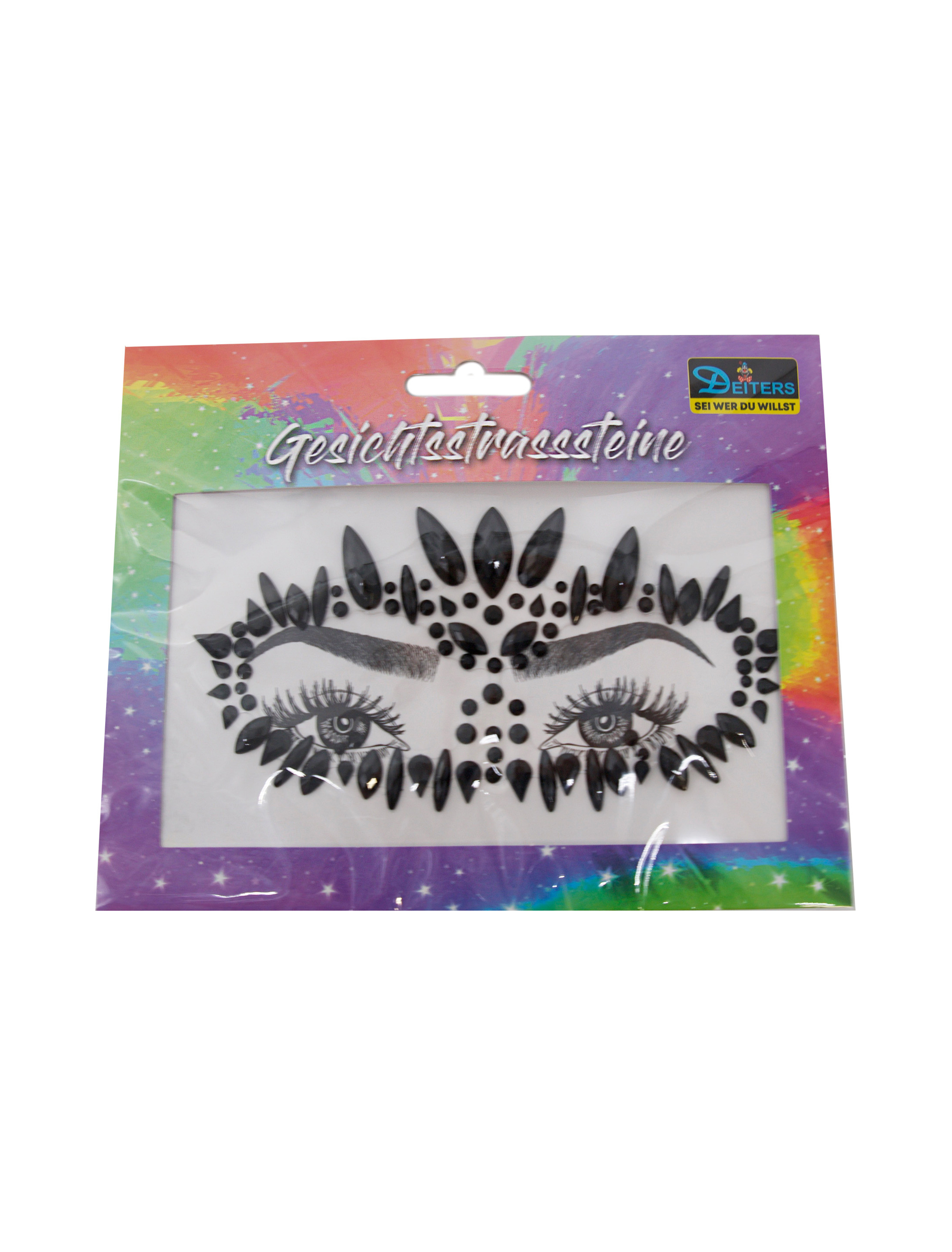 Gesichtsstrasssteine schwarz