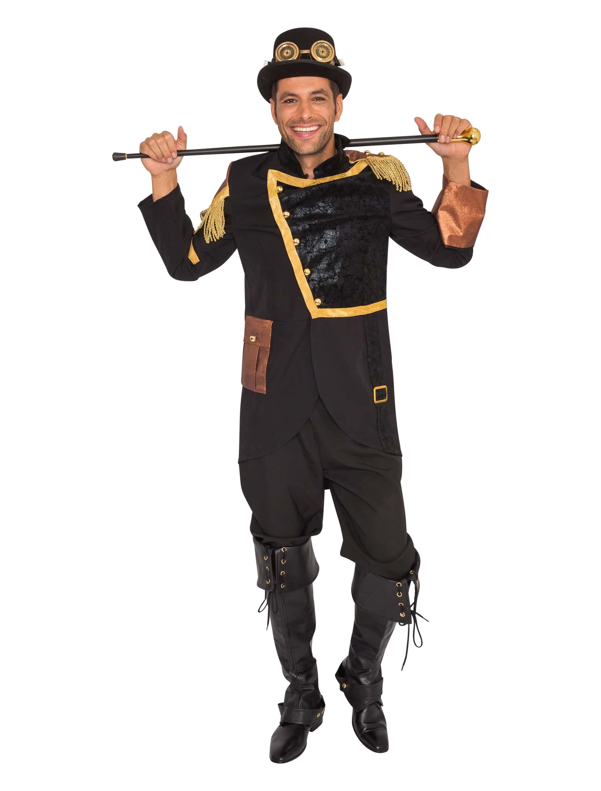 Mantel Steampunk Herren schwarz S