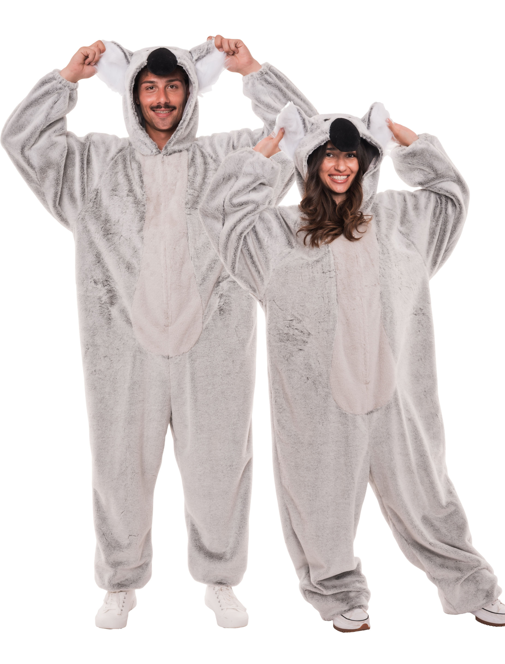 Overall Plüsch Koala Damen grau 34/36