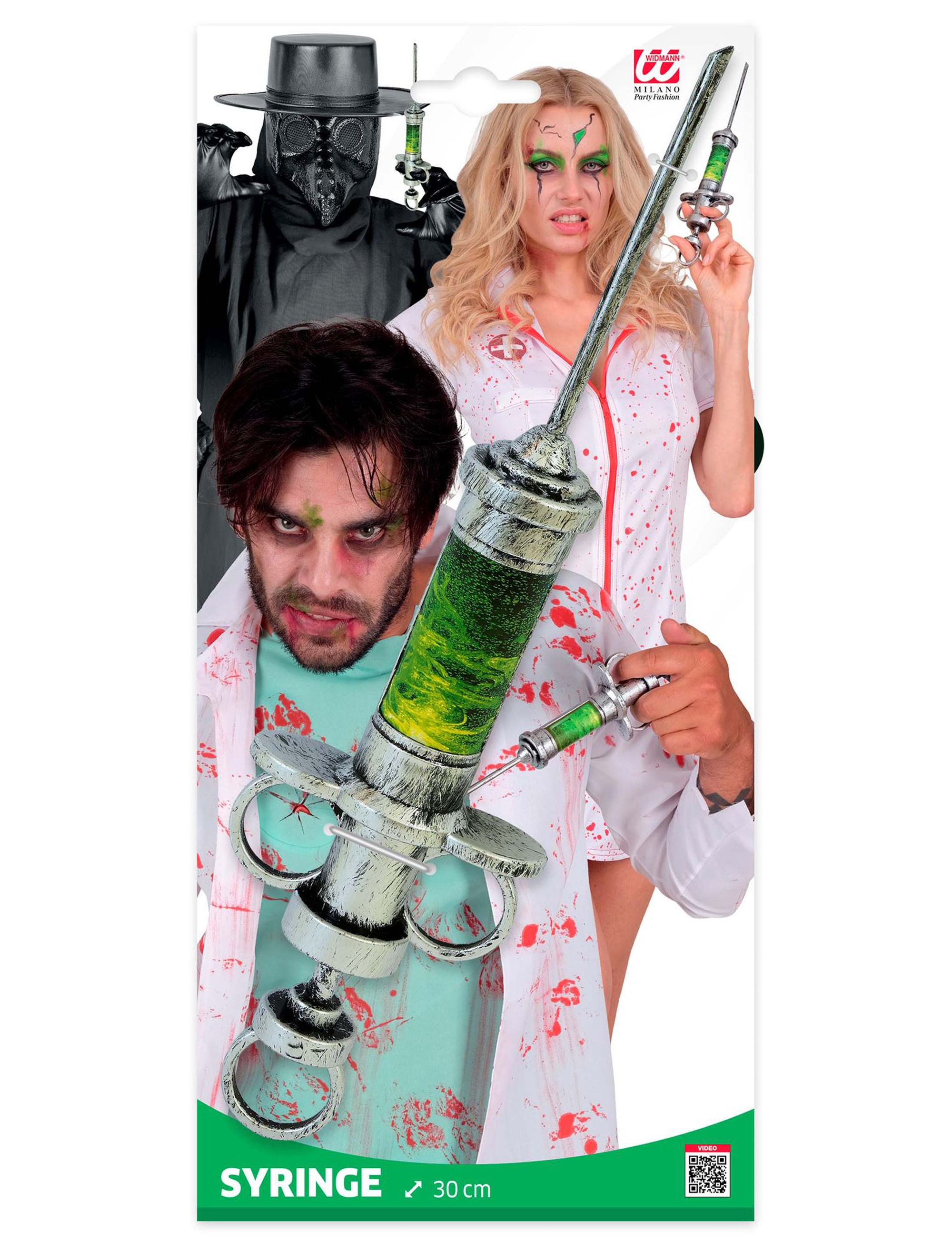 Spritze Zombie 30cm grün