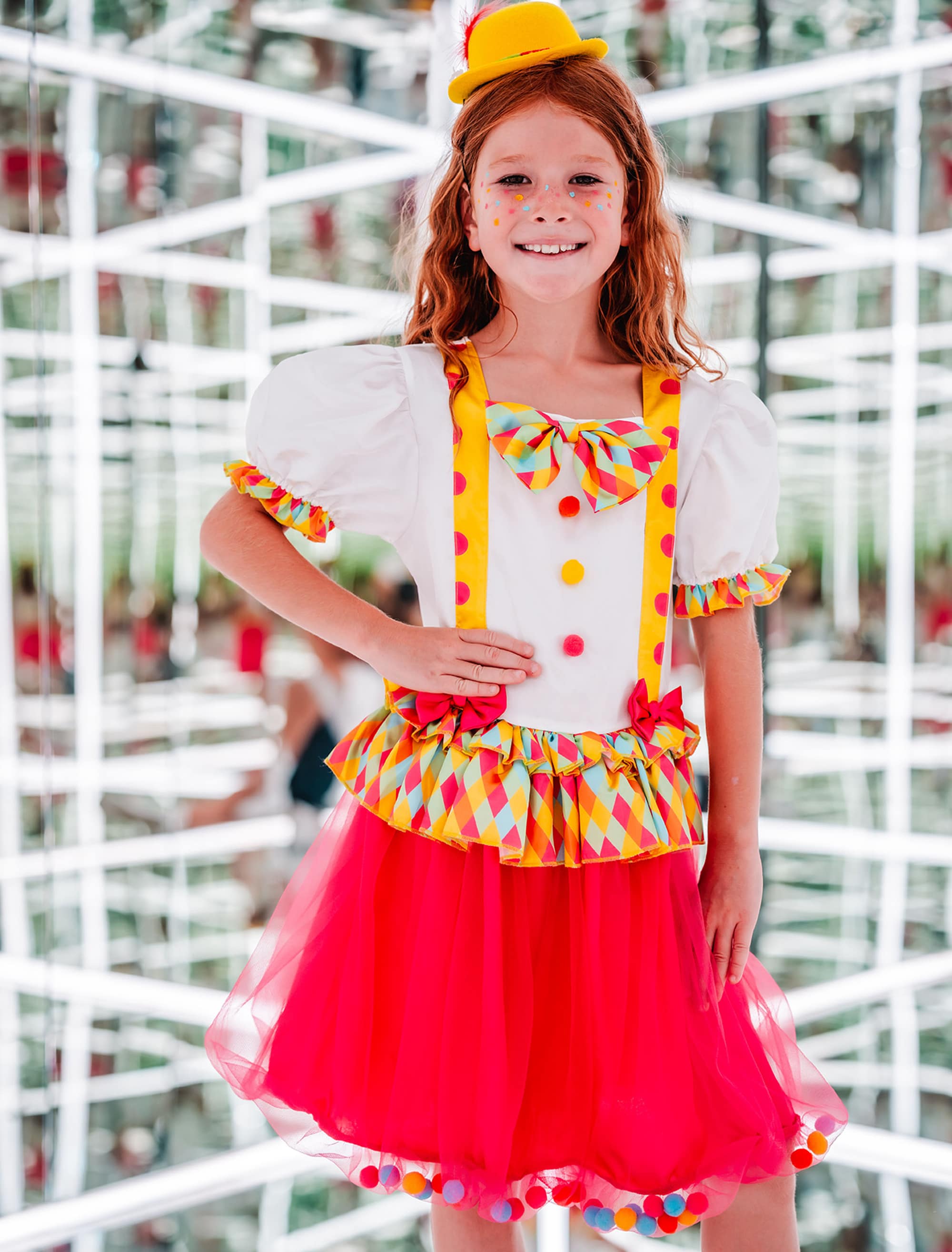 Kleid Clown Kinder bunt 104/116