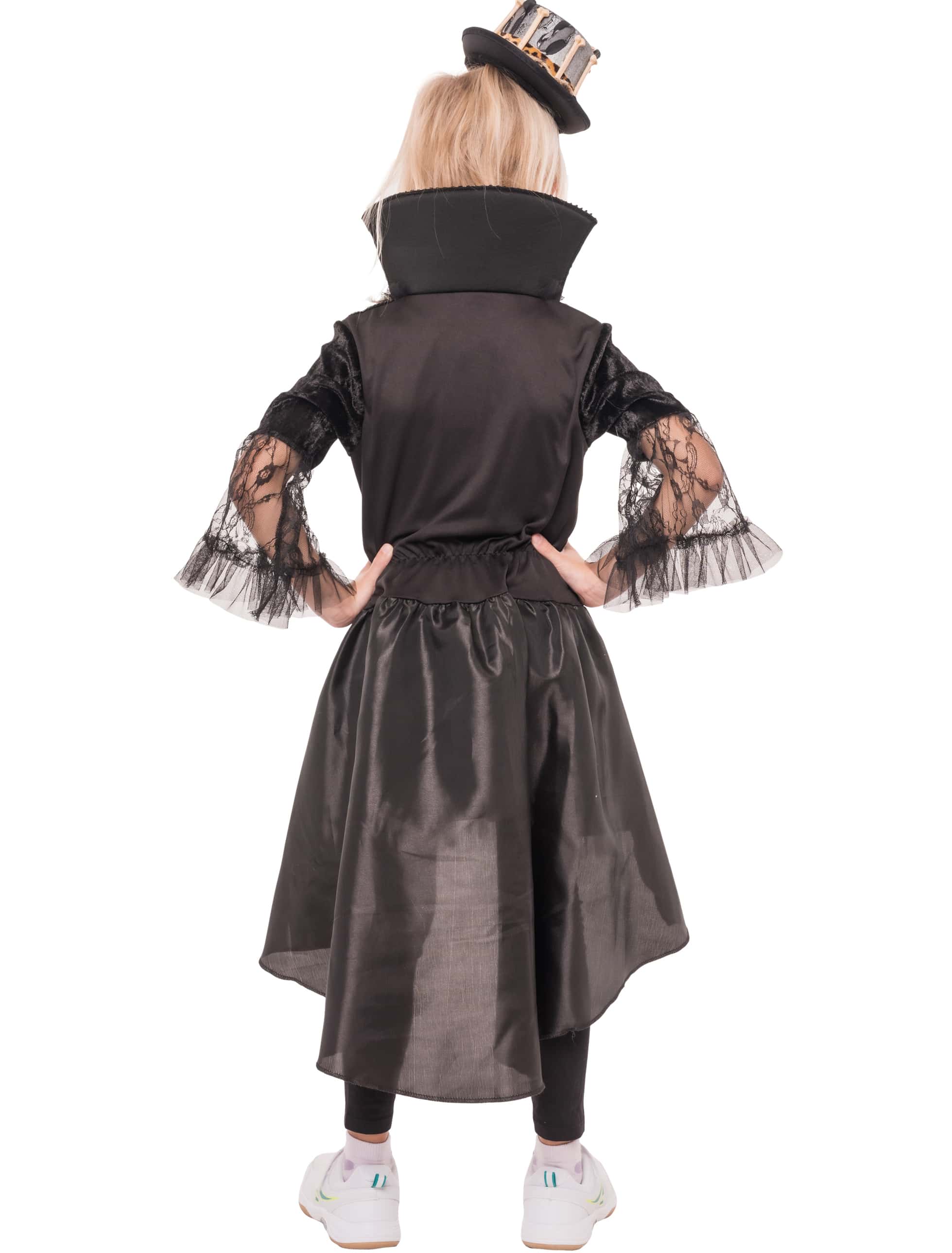 Kleid Vampirin  Kinder schwarz/rot 4-6 Jahre