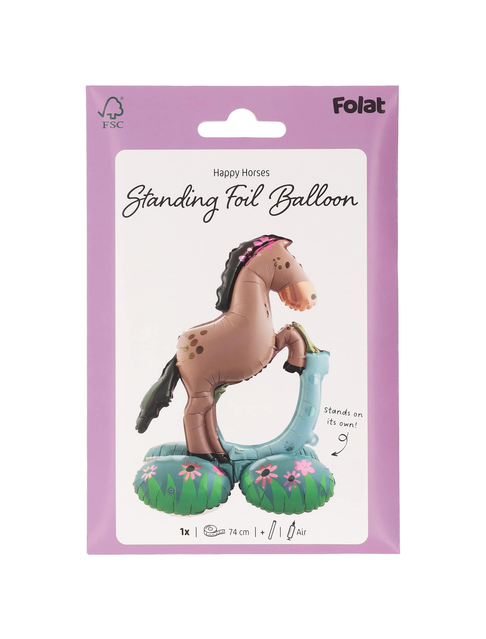 Folienballon Pferd stehend bunt