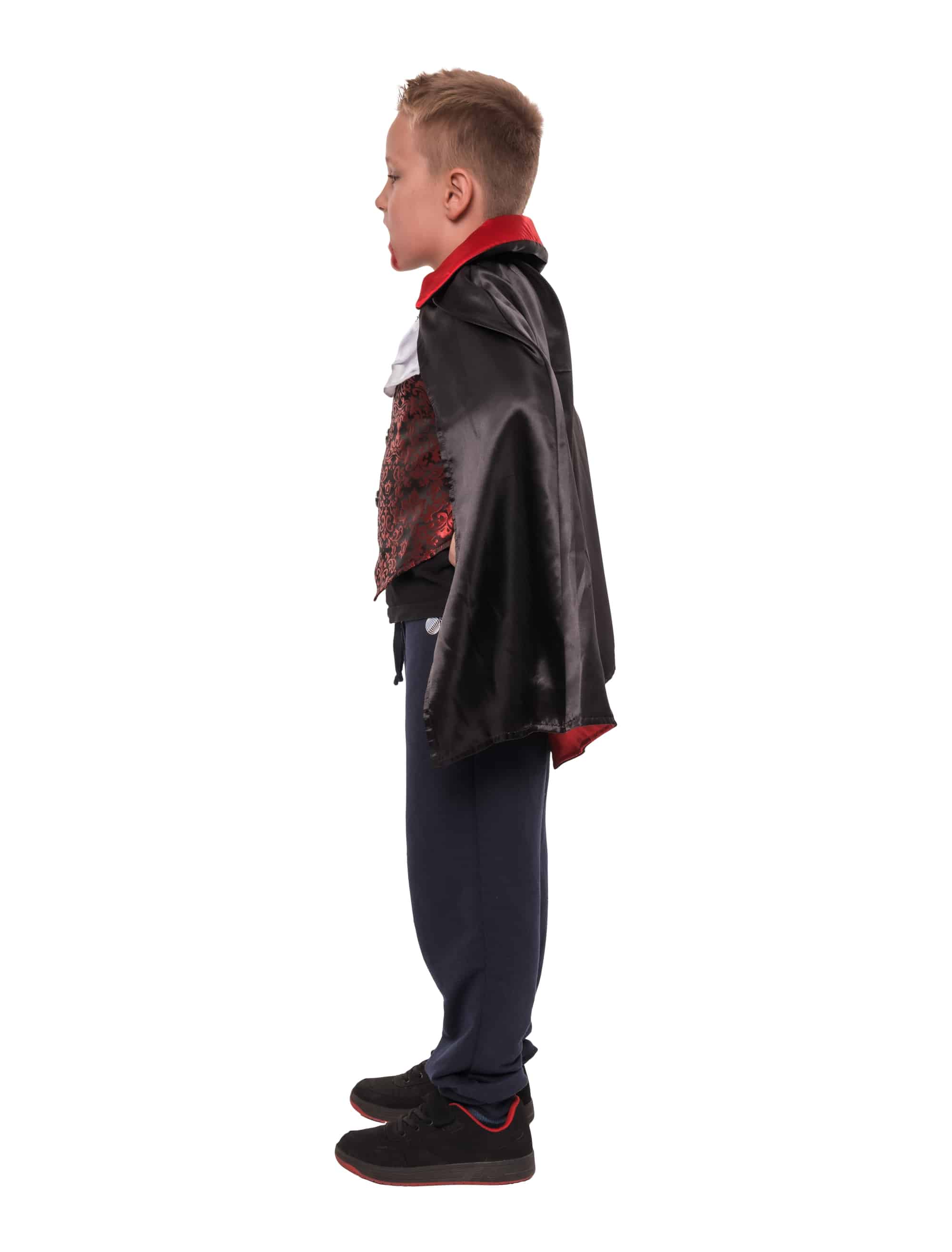 Kostüm Vampir 2-tlg. Kinder schwarz/weiß/rot 4-6 Jahre