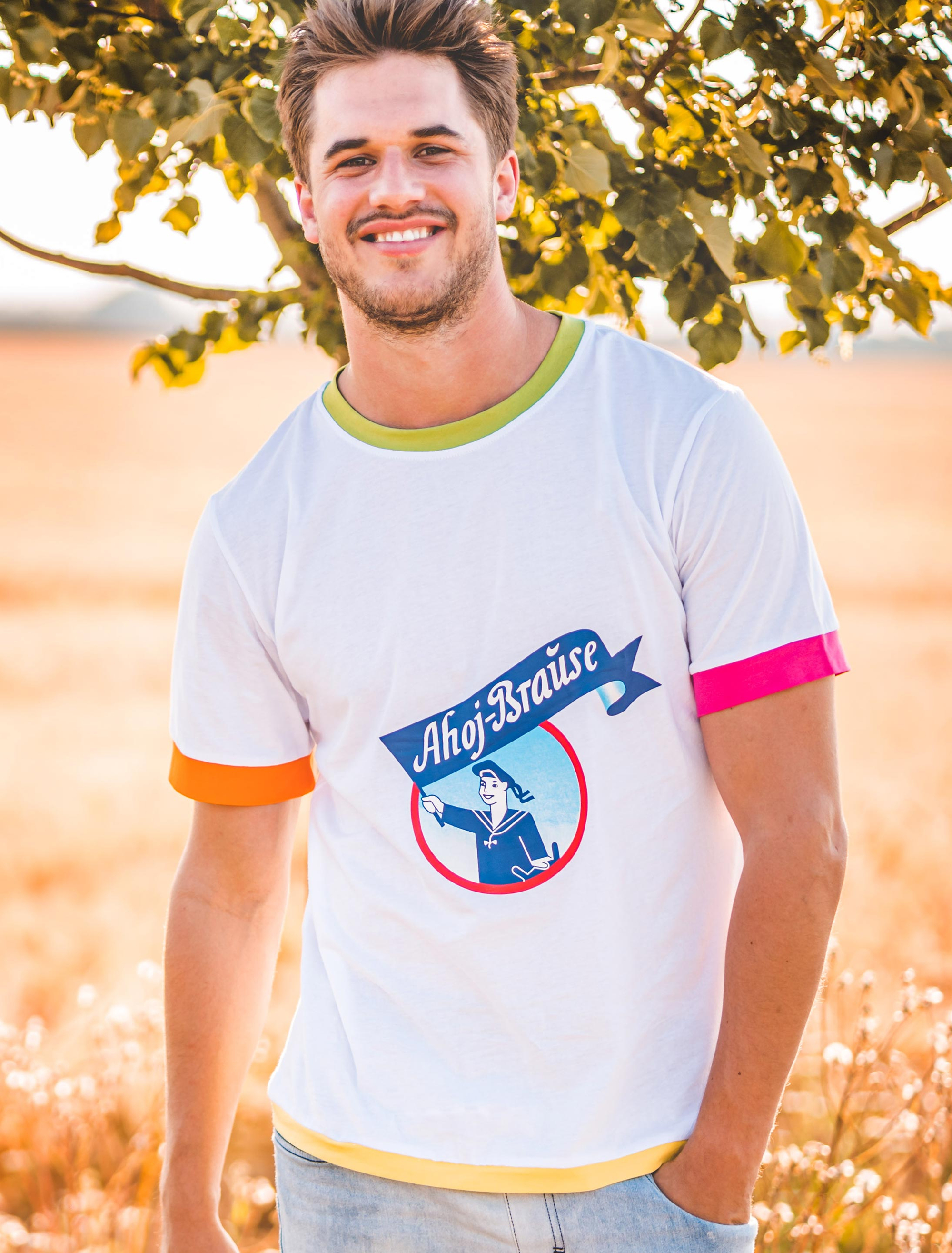 T-Shirt Ahoj-Brause Herren weiß XL