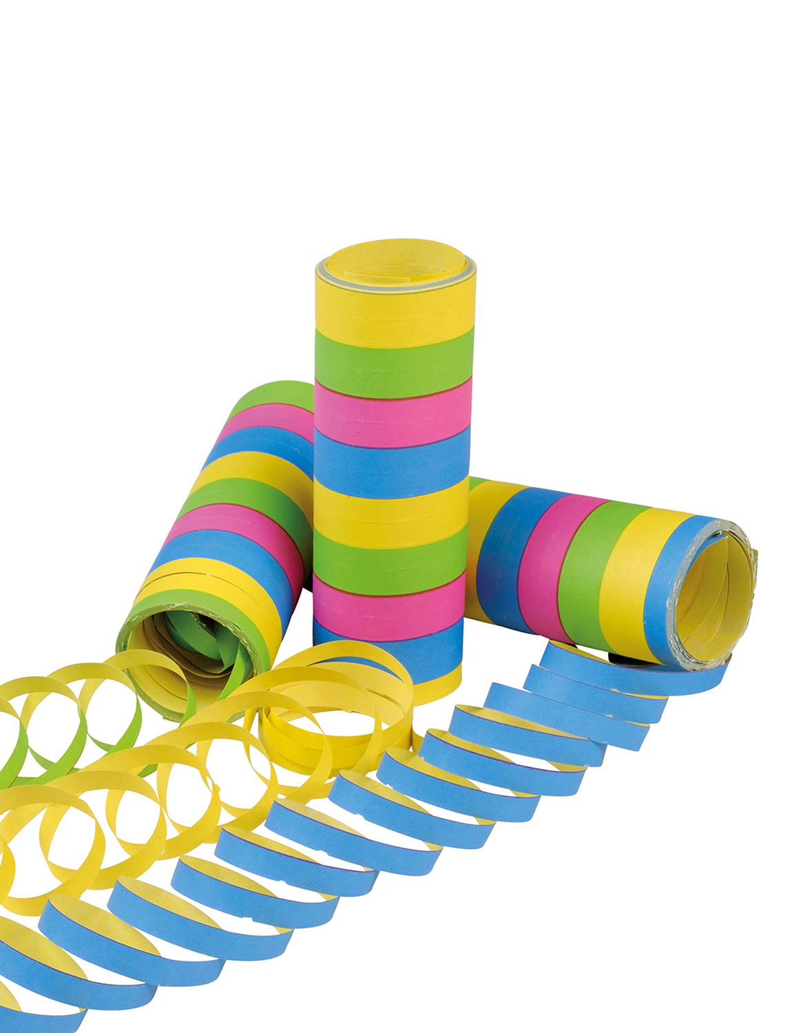 Luftschlangen 3er Pack bunt