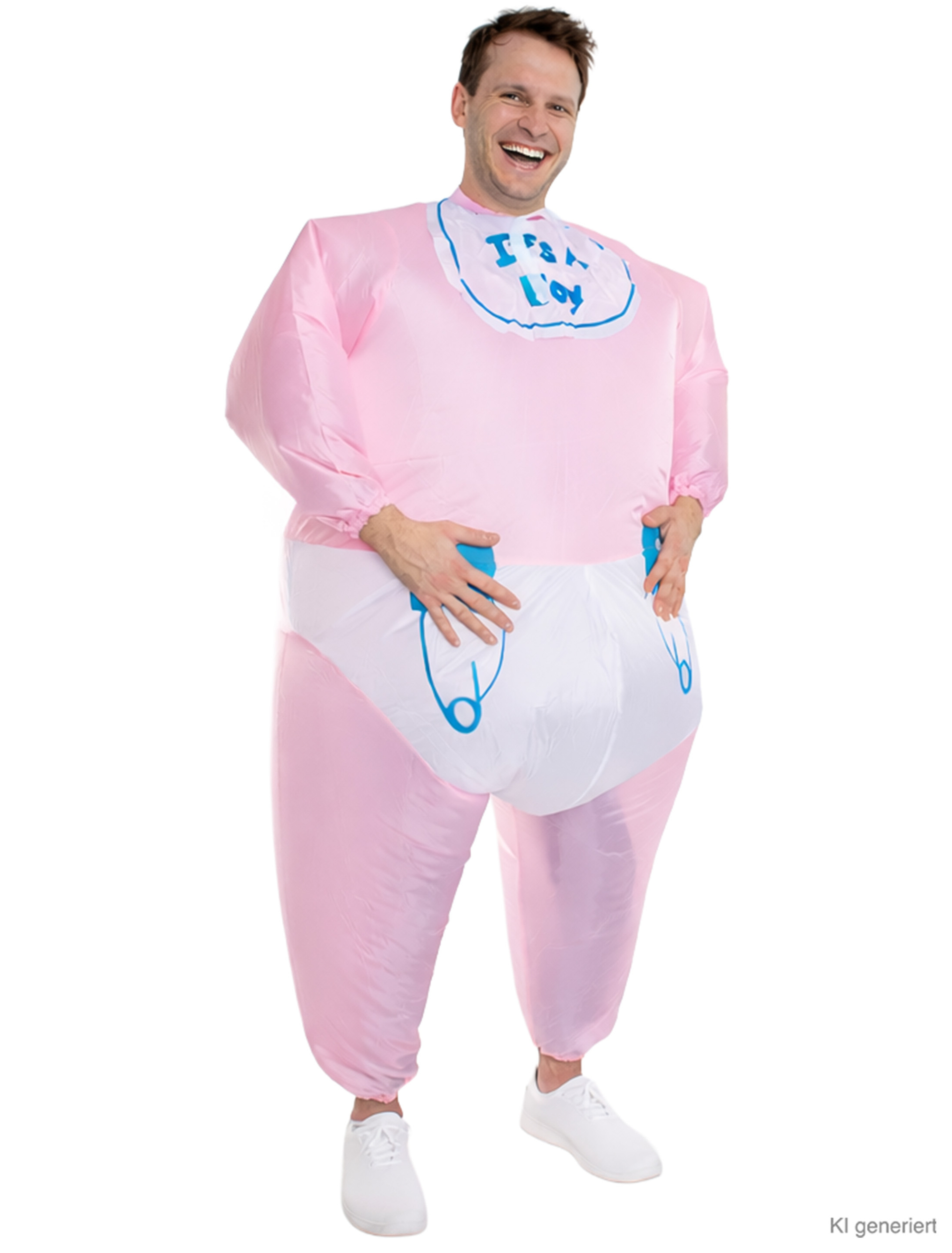 Kostüm Baby aufblasbar rosa one size