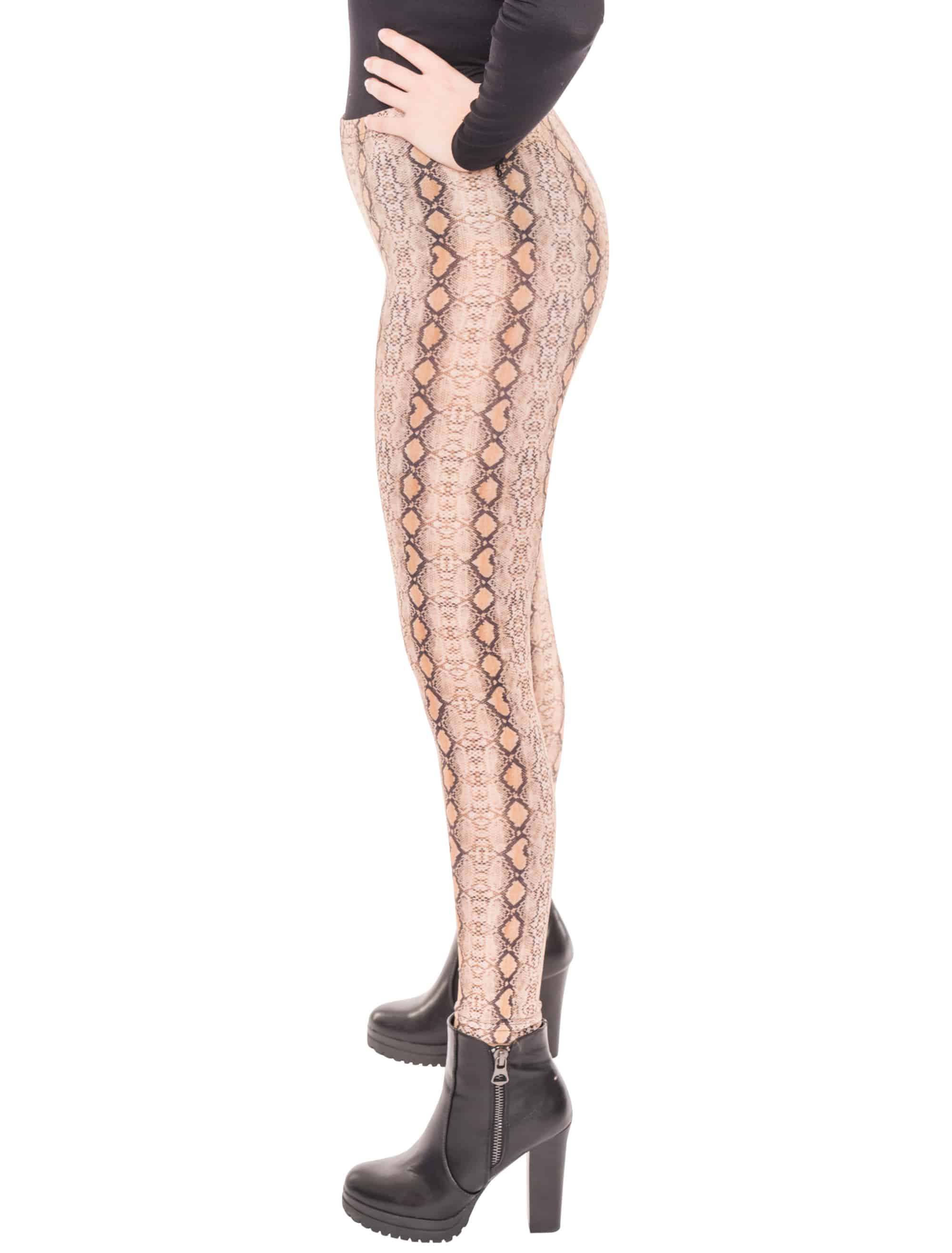 Leggings gestreift Damen grau S/M