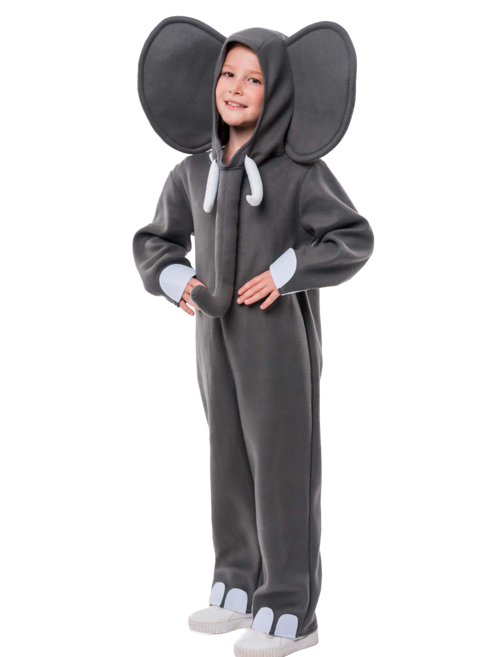 Overall Elefant Plüsch 2-tlg. Kinder grau 116