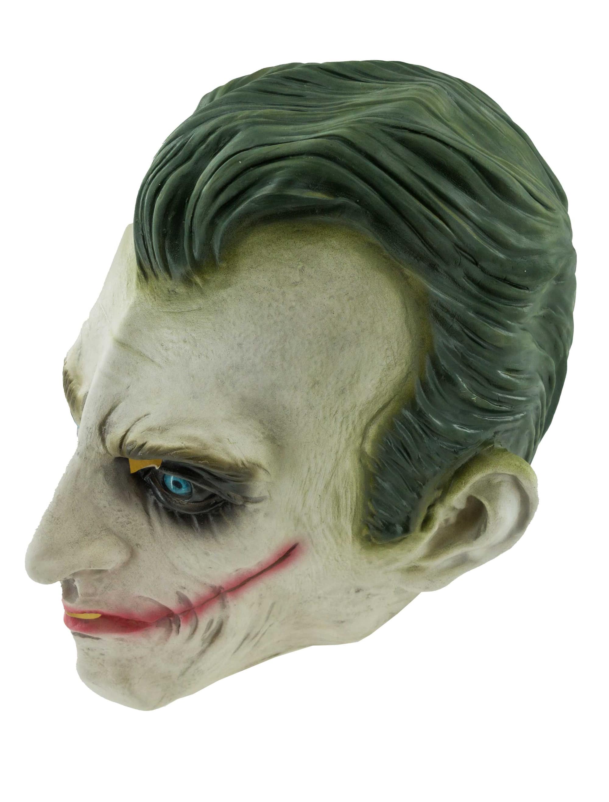 Latexmaske Schurke grün/weiß
