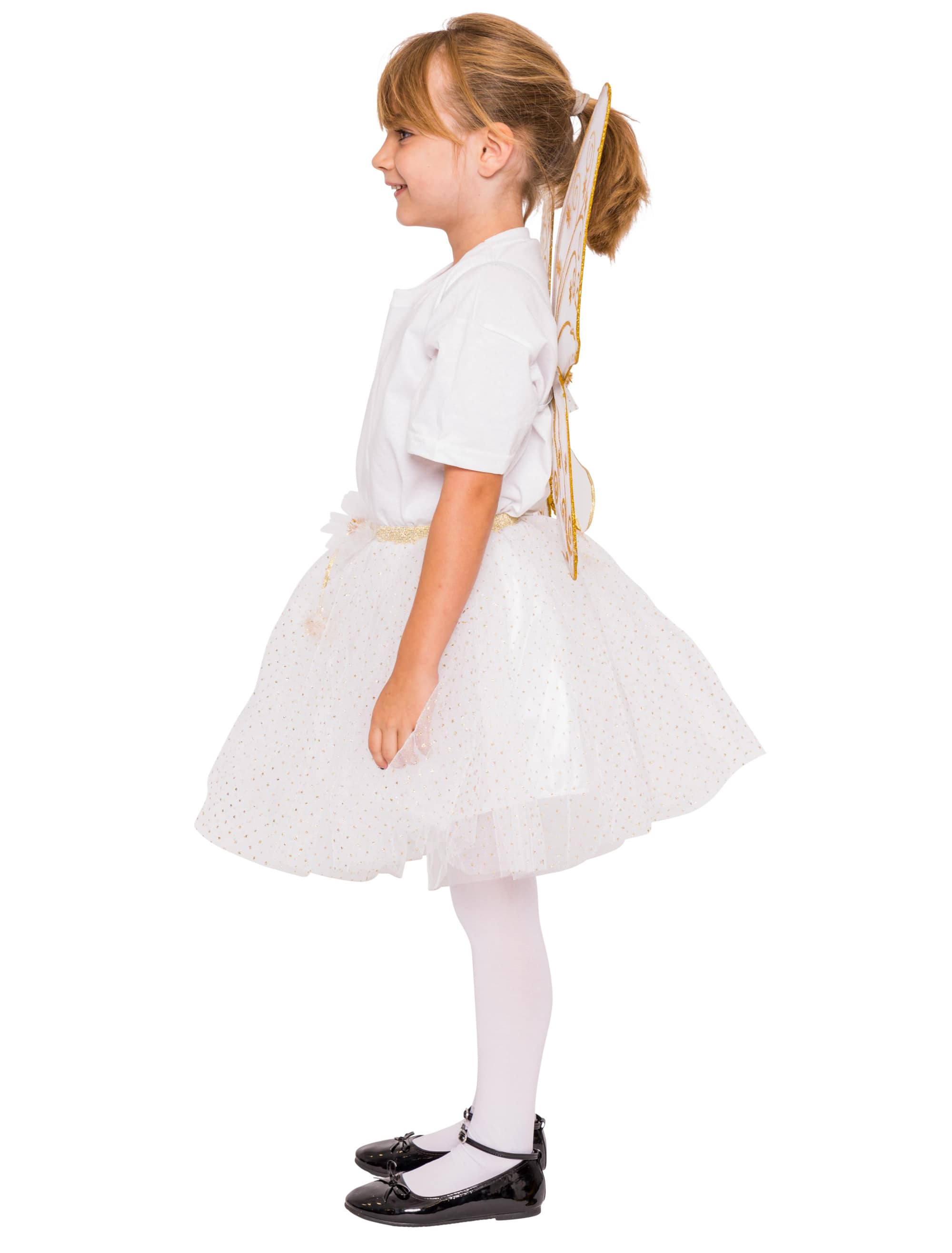 Petticoat mit Flügel und Zauberstab Damen weiß/gold one size