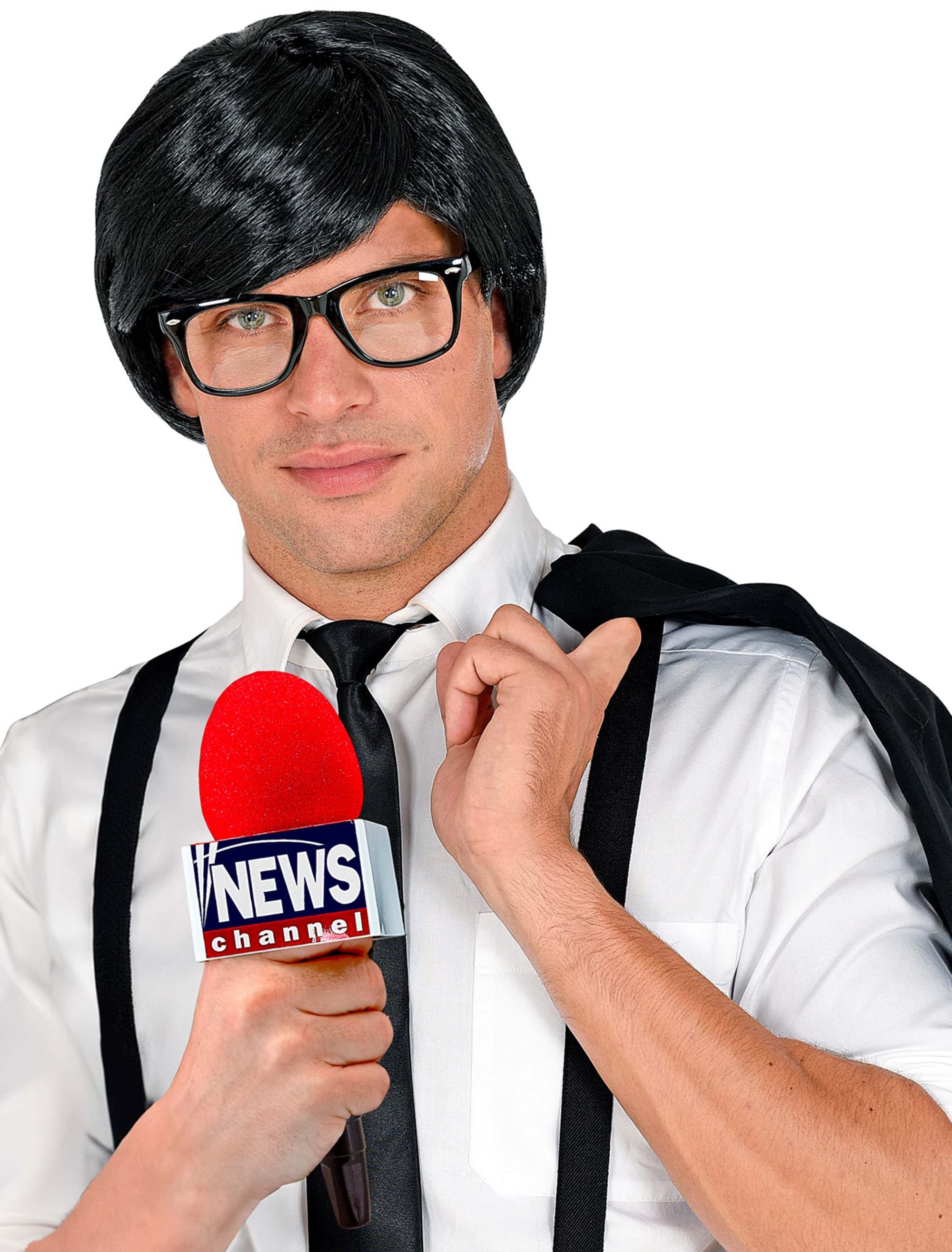 Mikrofon BREAKING NEWS schwarz/rot