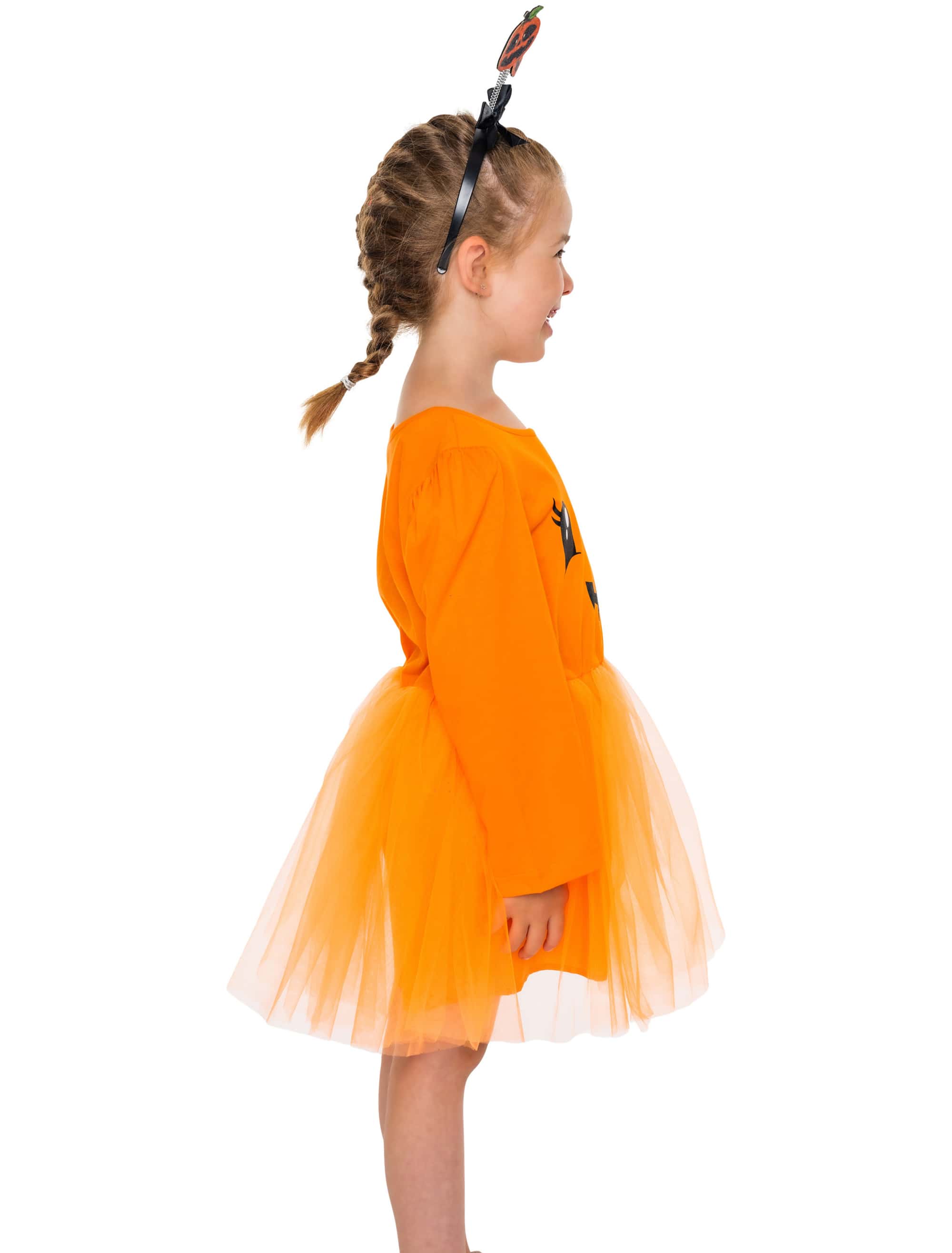 Kleid Kürbis mit Tüll orange 86-92