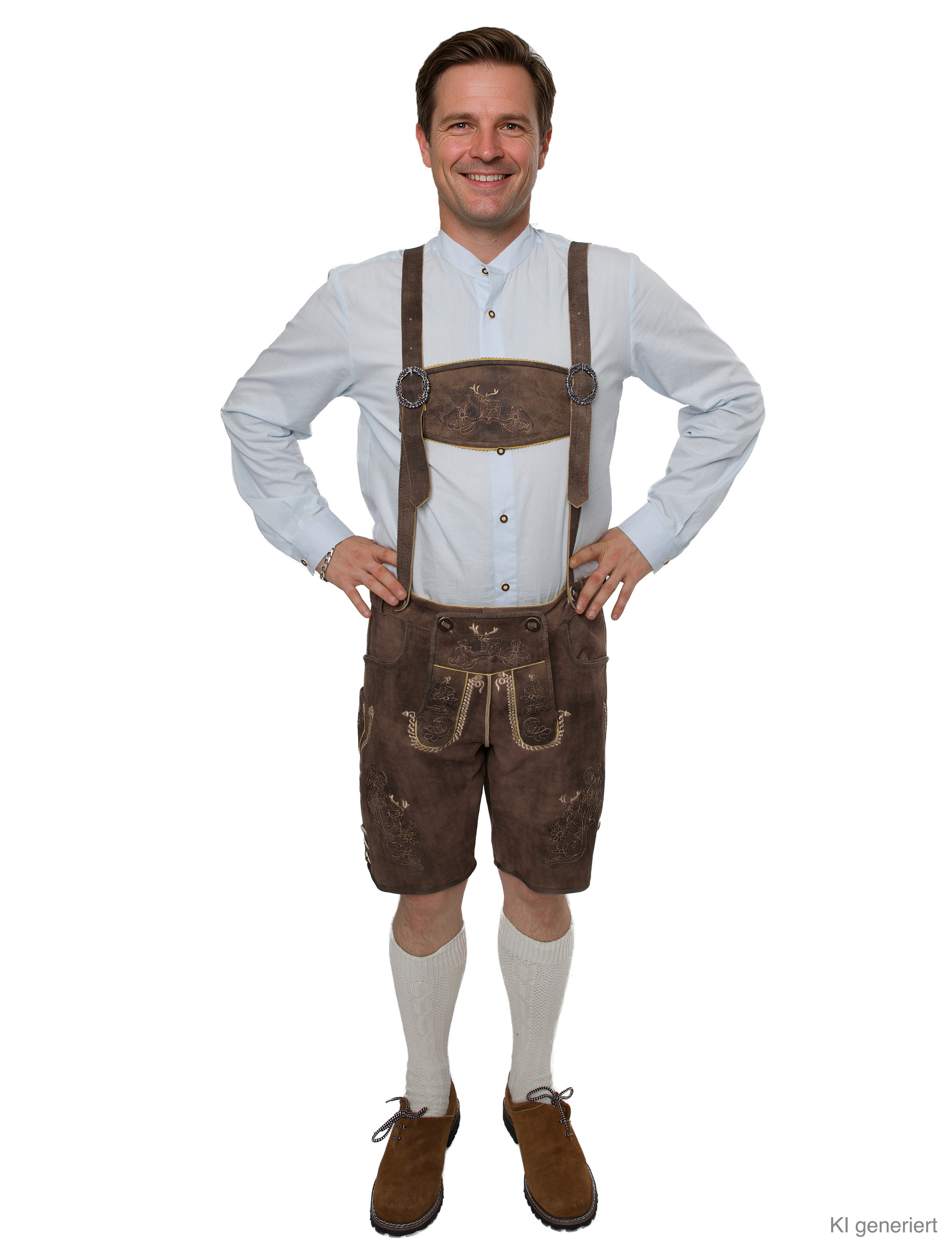 Lederhose Leo Herren braun 3XL