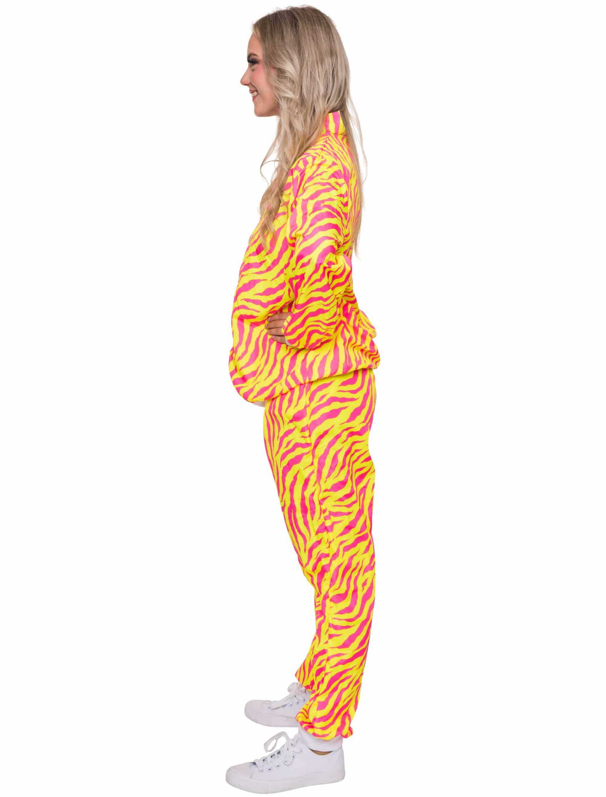 Jogginganzug 2-tlg. Zebra Damen neongelb S/M