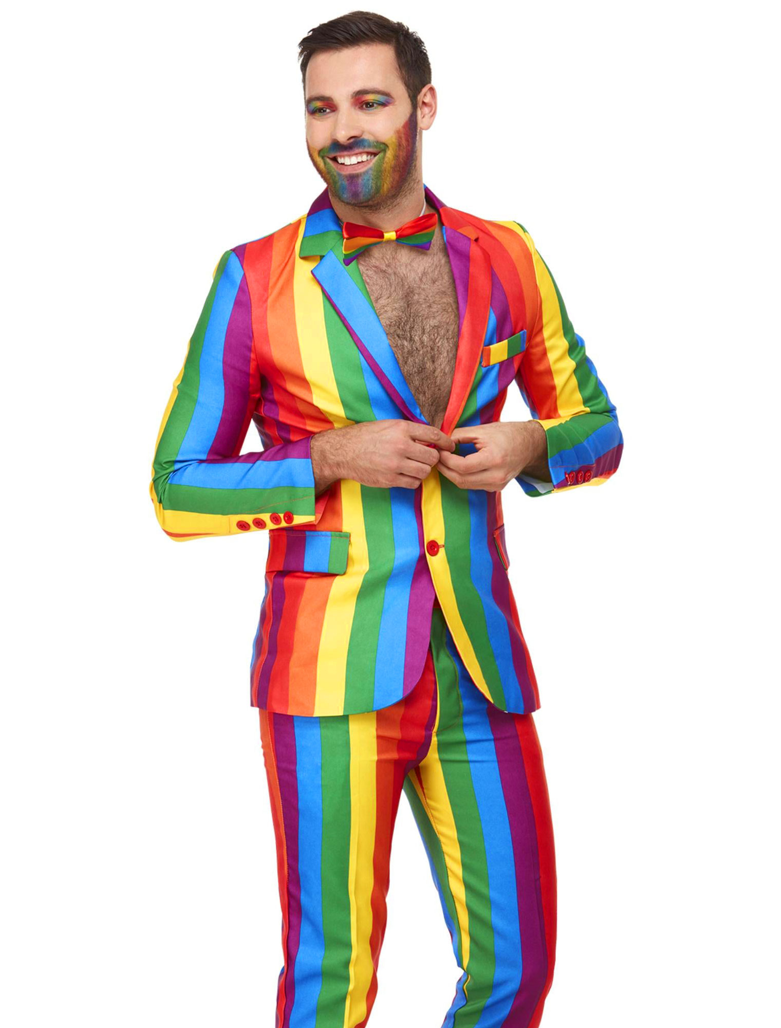 Anzug 3-tlg. rainbow L