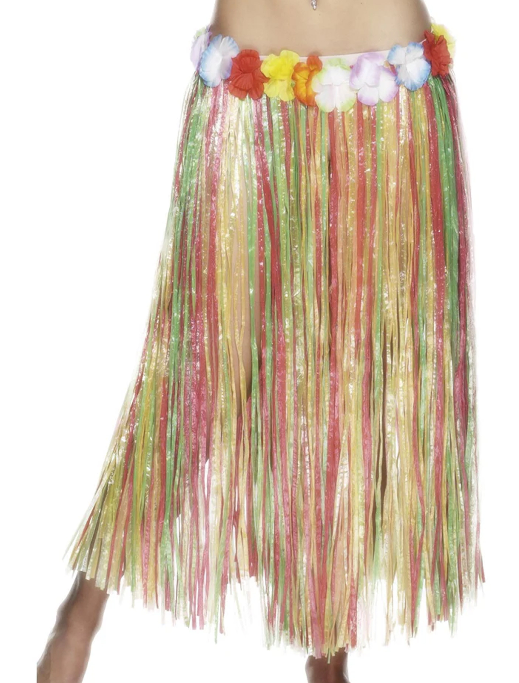Hawaiirock mit Blumen 75cm bunt