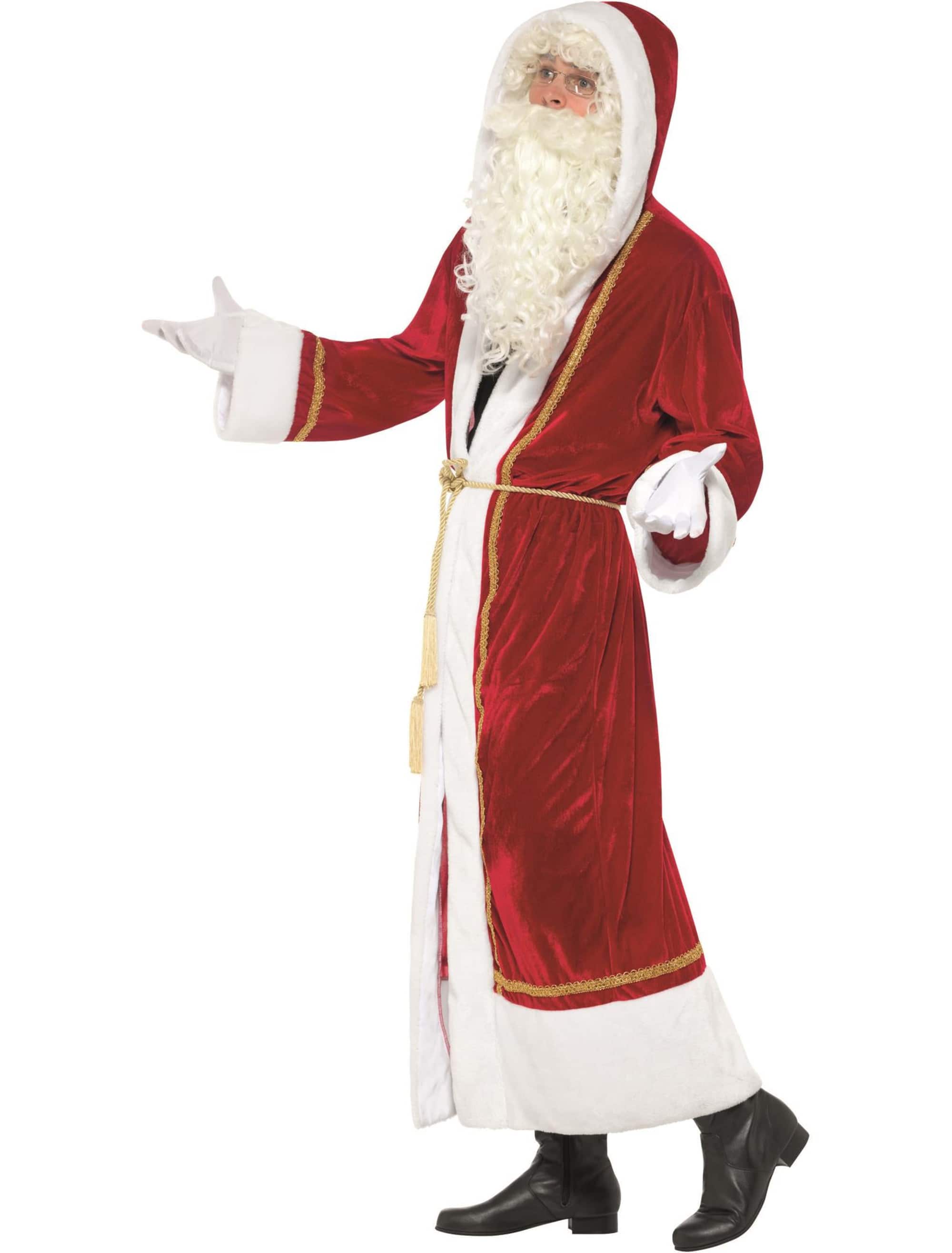 Mantel Weihnachtsmann deluxe 2-tlg. Herren rot M/L