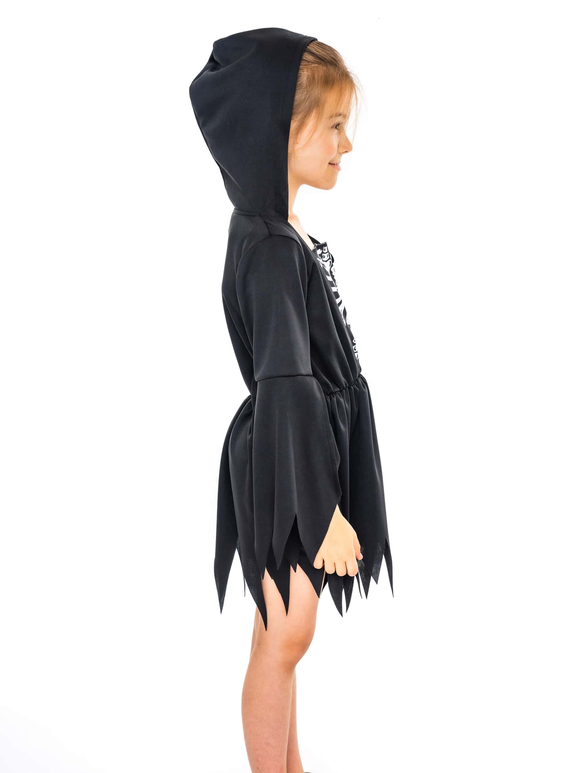 Kleid mit Skelett schwarz 98/104