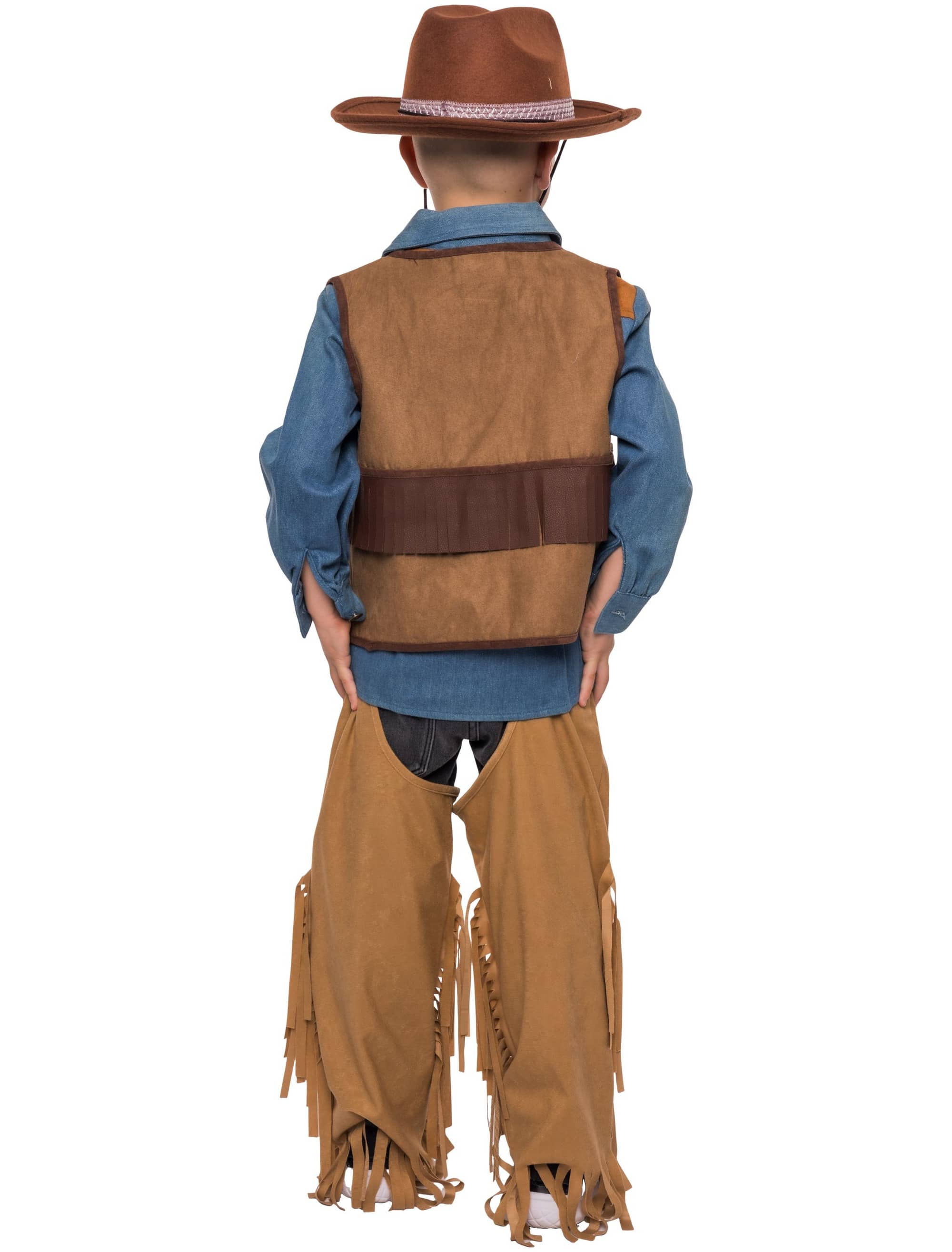 Chaps mit Fransen Unifarben hellbraun 116/128