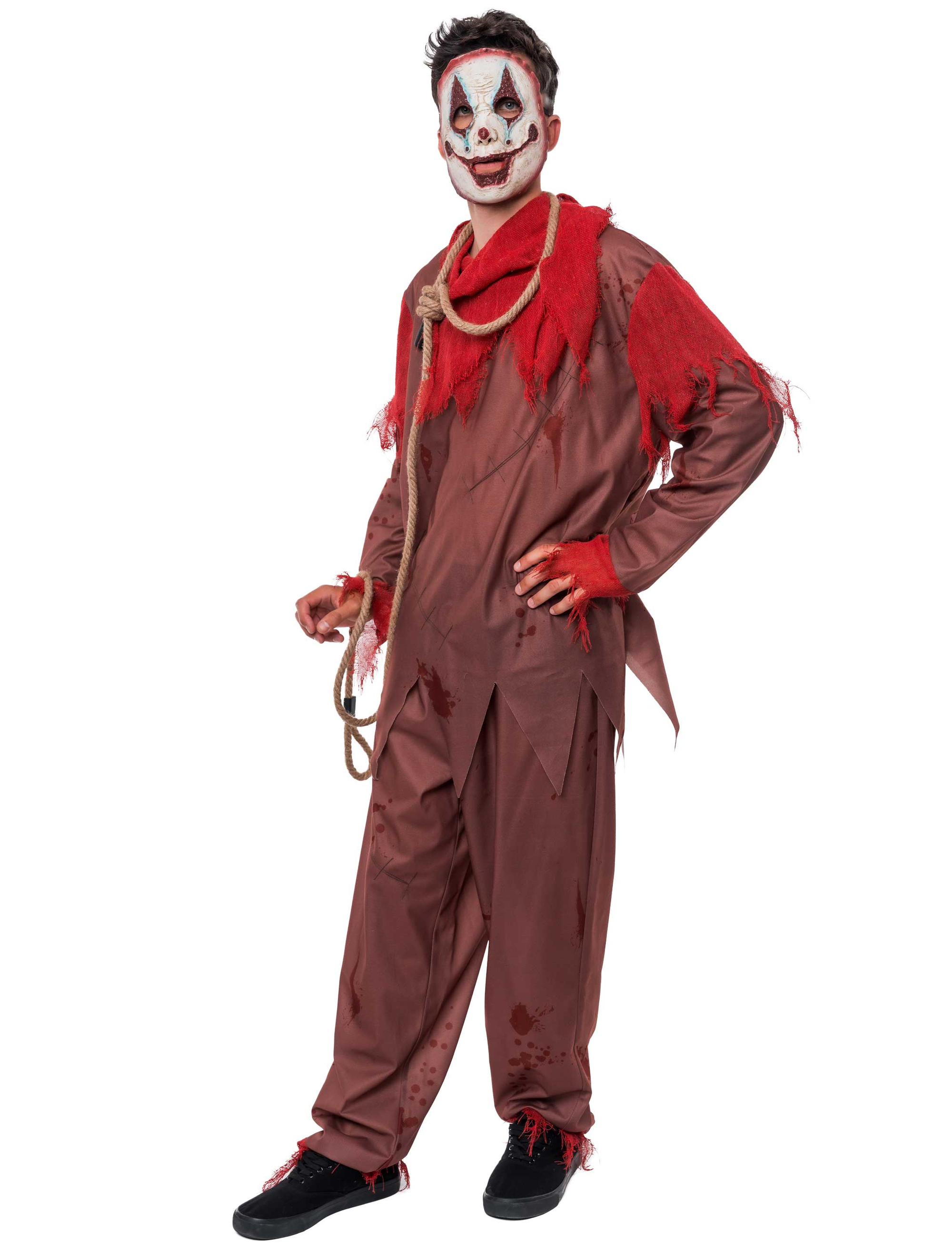 Vogelscheuche 2-tlg. Herren braun/rot S/M
