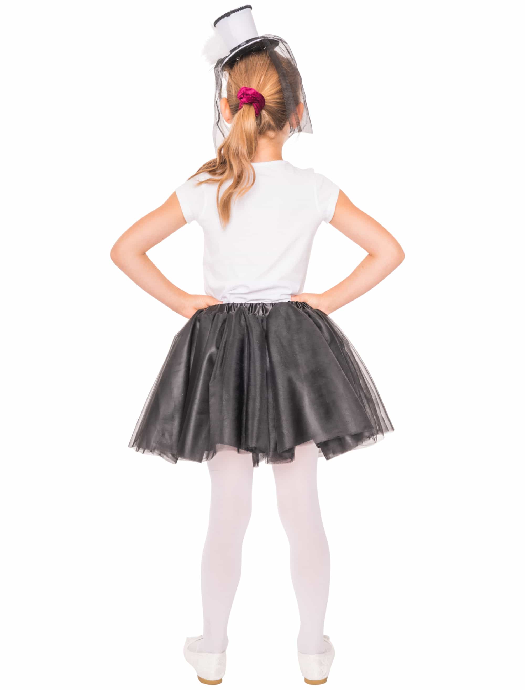 Tüllrock Mädchen schwarz one size