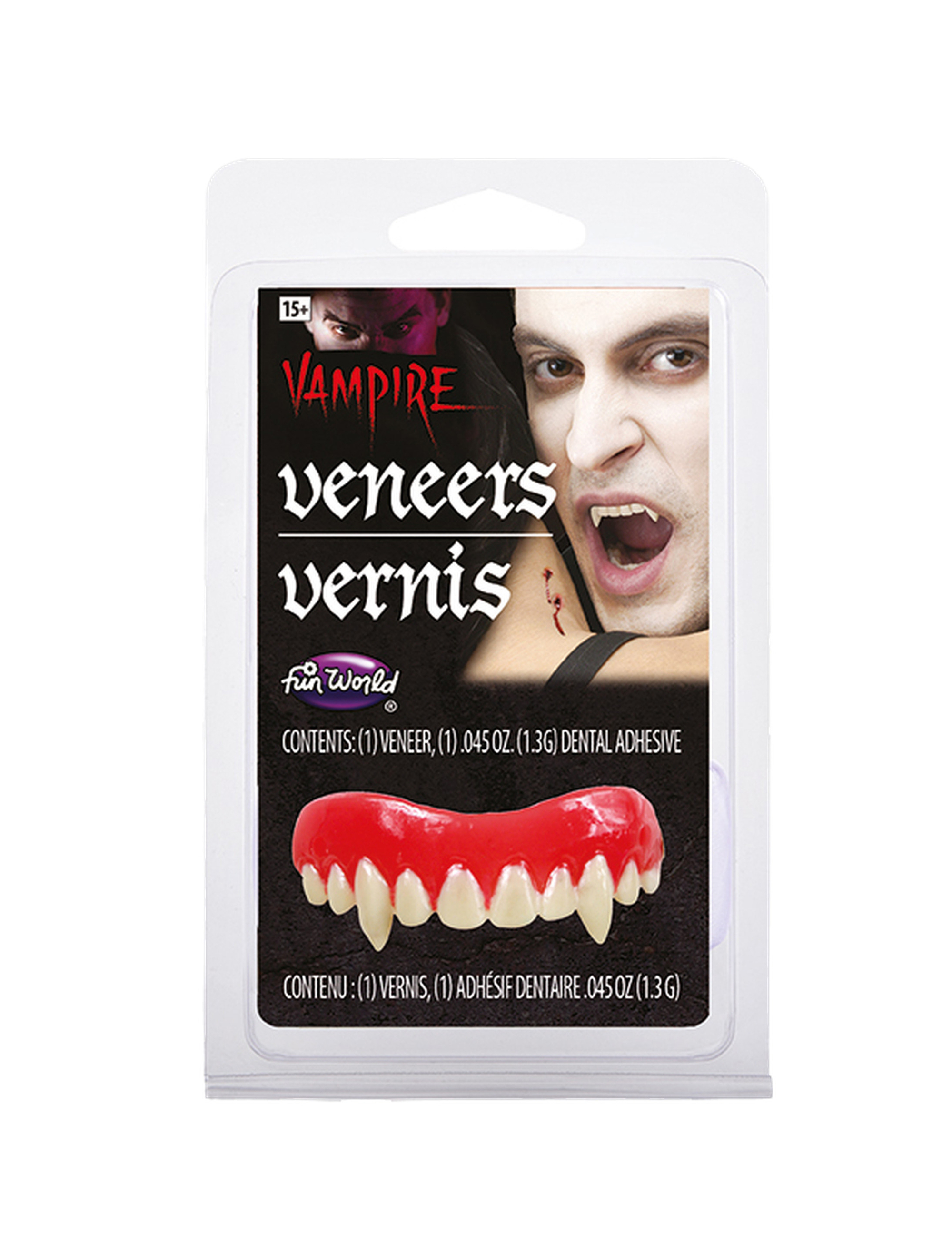 Zähne Vamipr rot/weiß