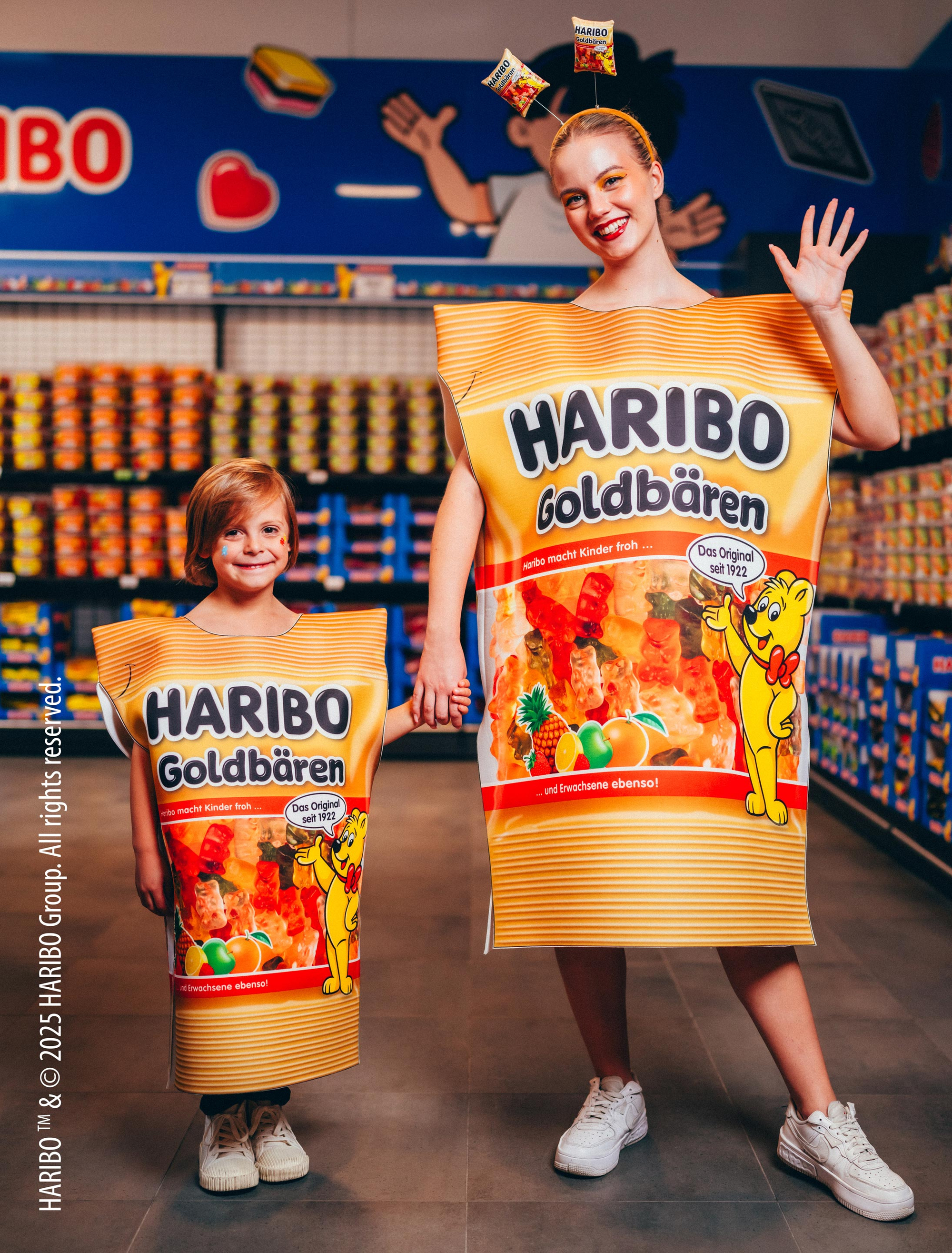 Kostüm HARIBO Goldbären Erwachsene bunt one size