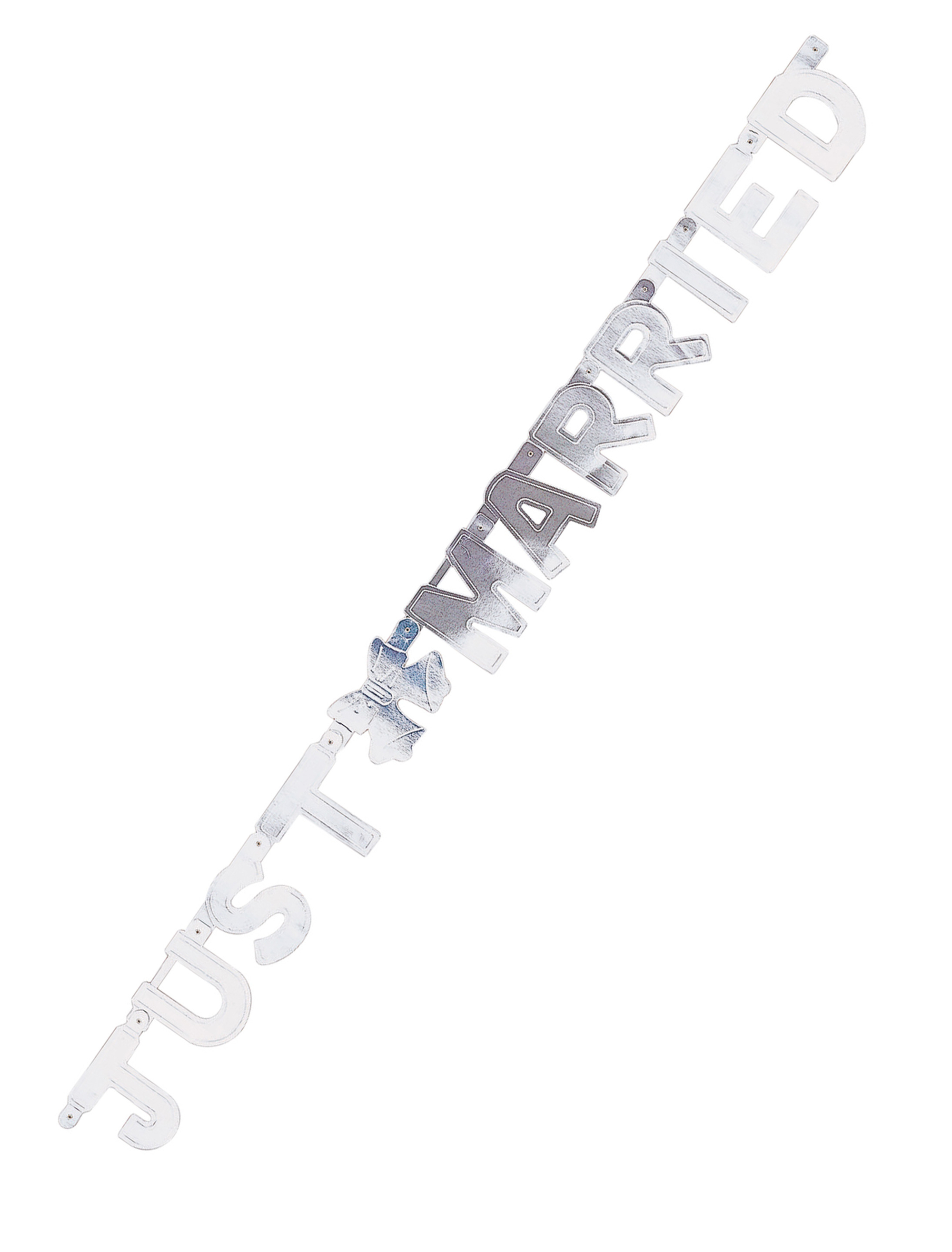 Girlande Just Married silber 129cm
