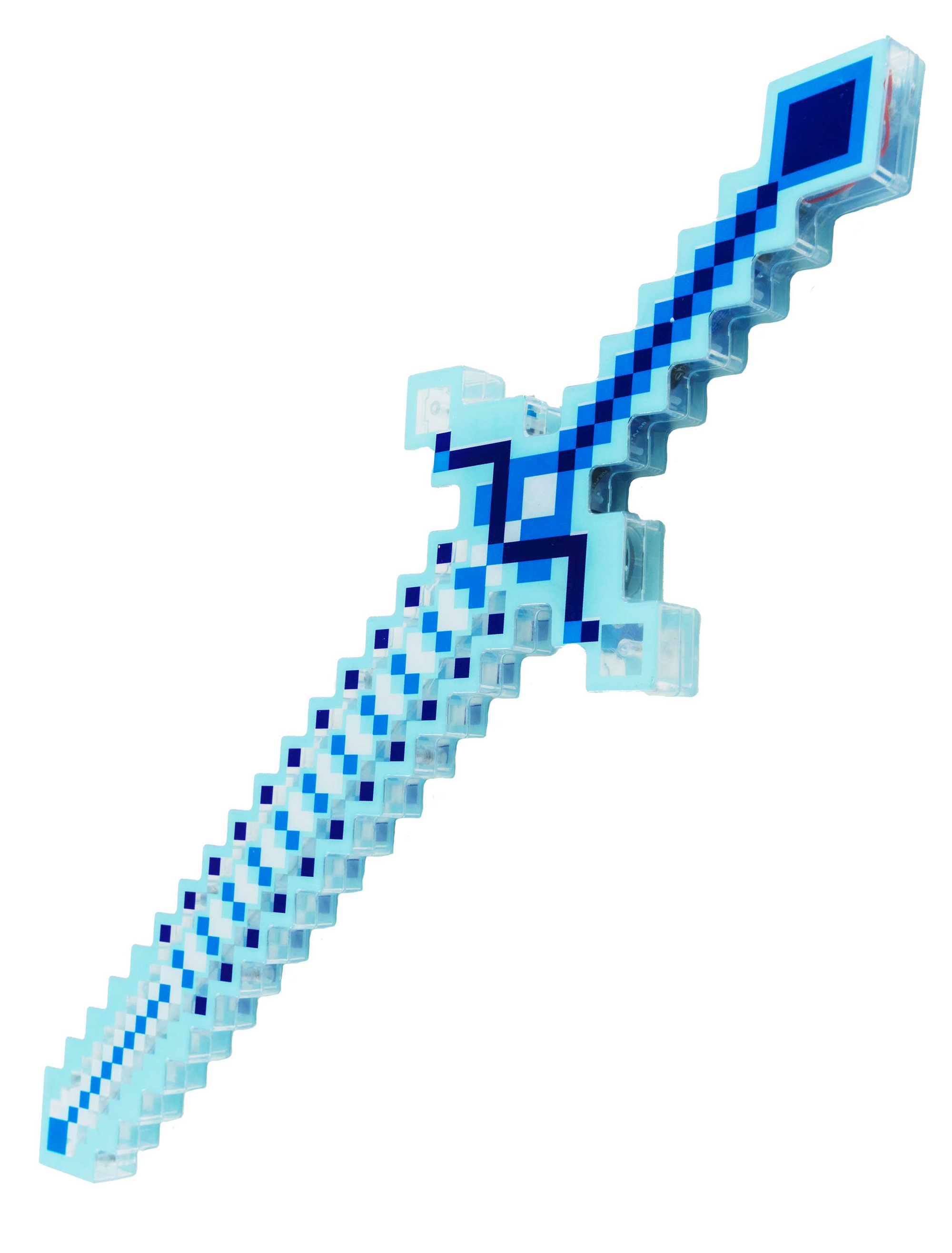 Schwert Pixel LED mit Soundeffekt 50cm blau